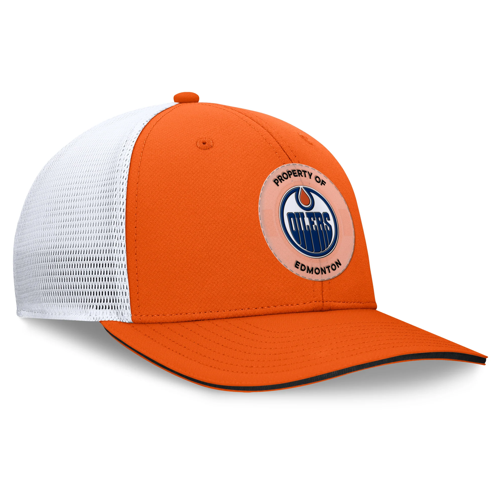 Edmonton Oilers Fanatics Orange 2025-26 Authentic Pro Rink 7.1 Mesh Snapback Hat - Image 4