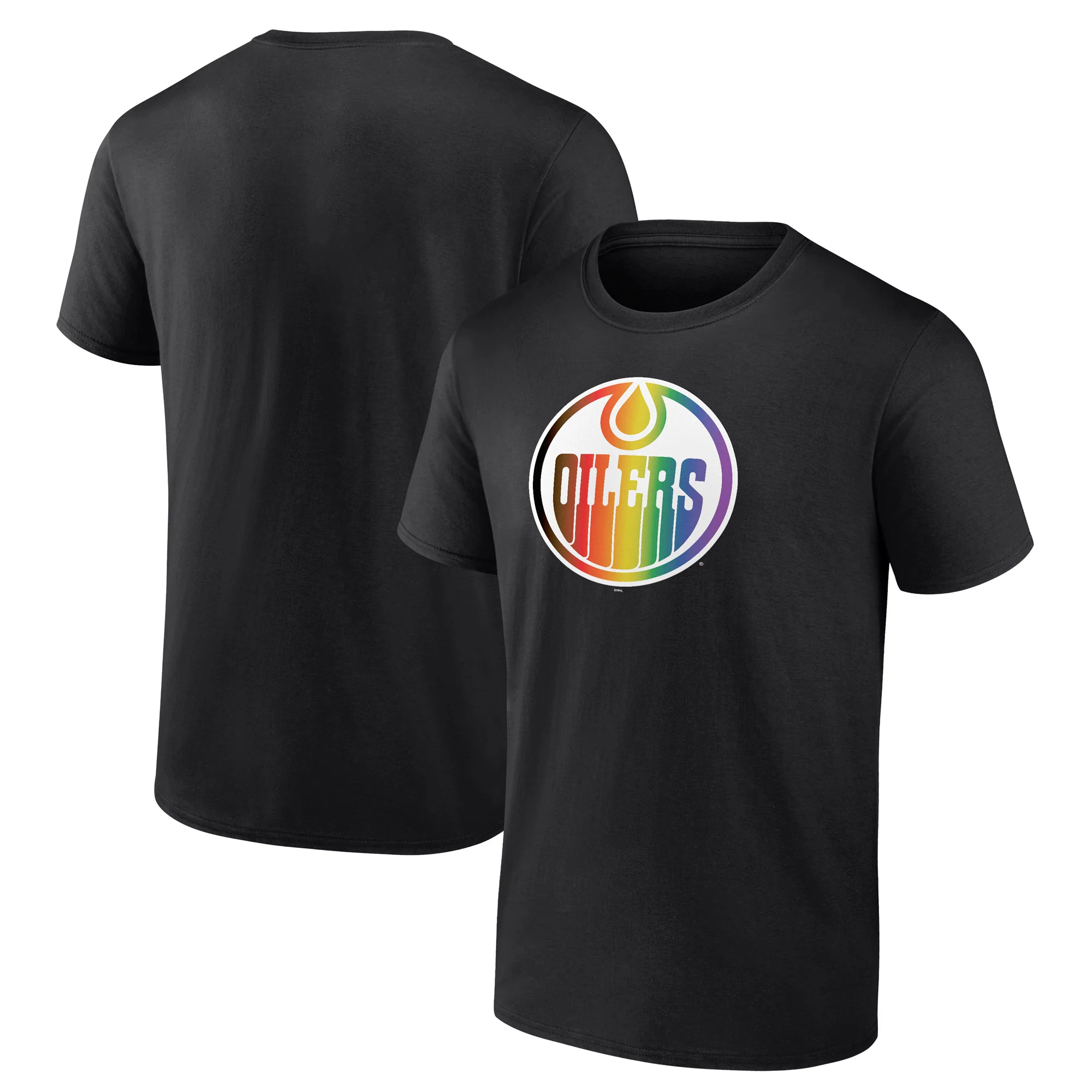 Edmonton Oilers Fanatics Pride Black T-Shirt - Image 3