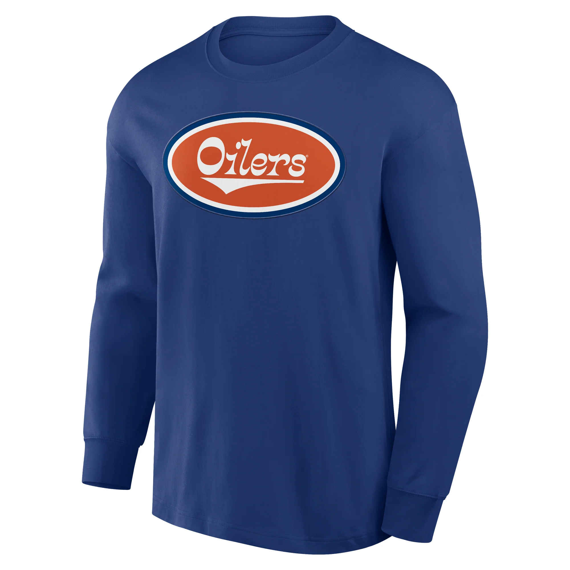 Edmonton Oilers Fanatics Rewind Heritage Blue Long Sleeve T-Shirt - Image 2