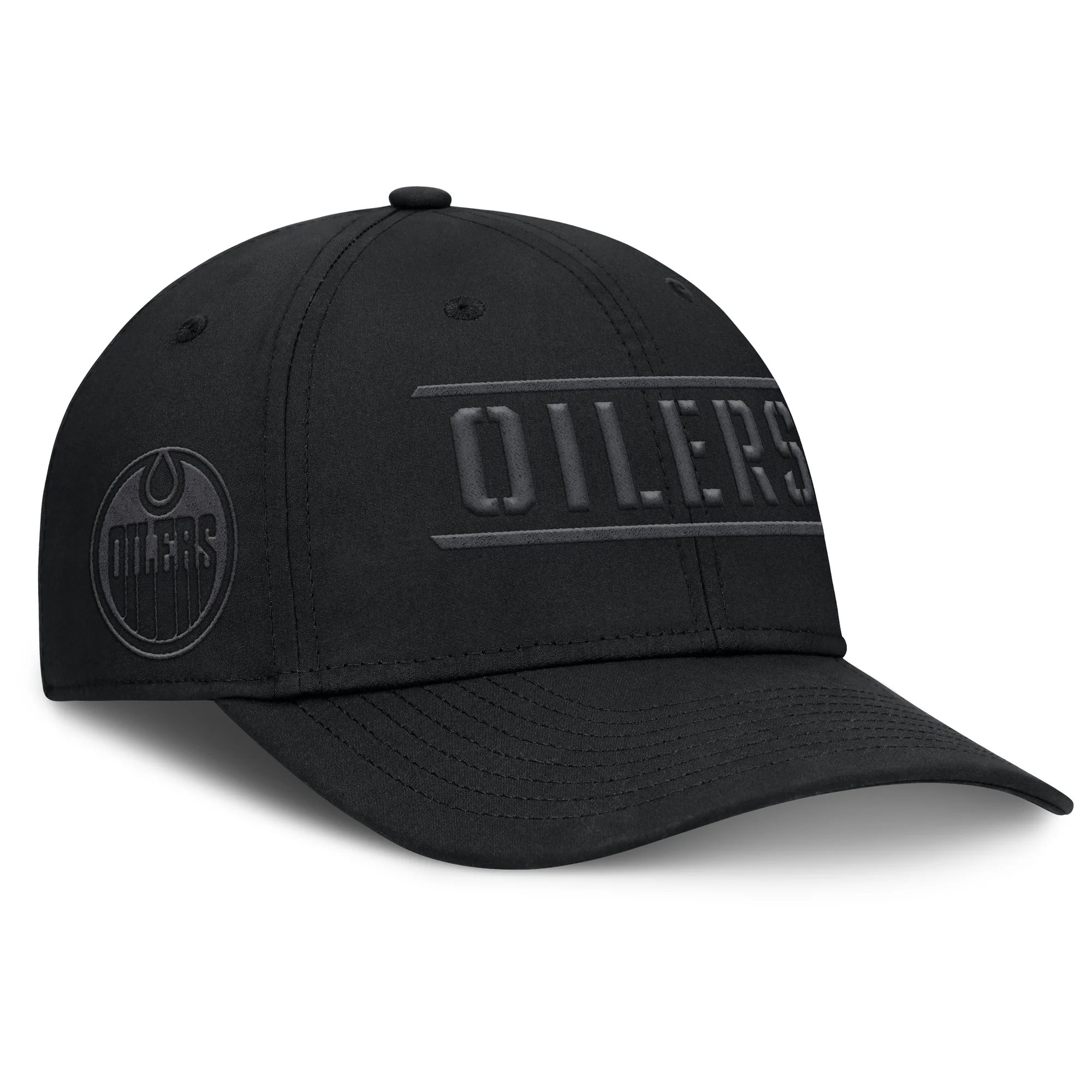 Edmonton Oilers Fanatics Ruck Up Black Flex Hat - Image 4