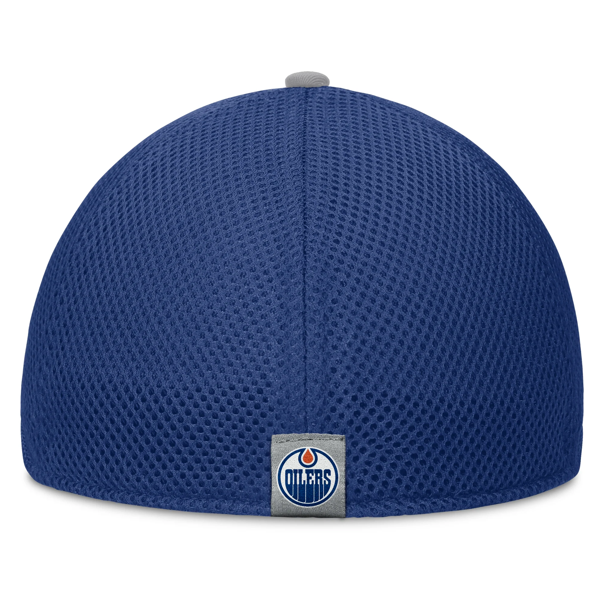 Edmonton Oilers Fanatics Span Spacer Blue Mesh Flex Fit Hat - Image 2