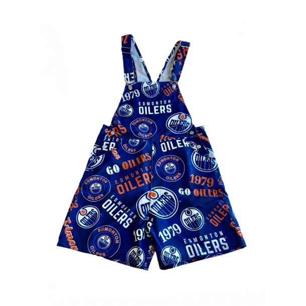 Edmonton Oilers Forever Collectibles Toss Print Blue Overalls