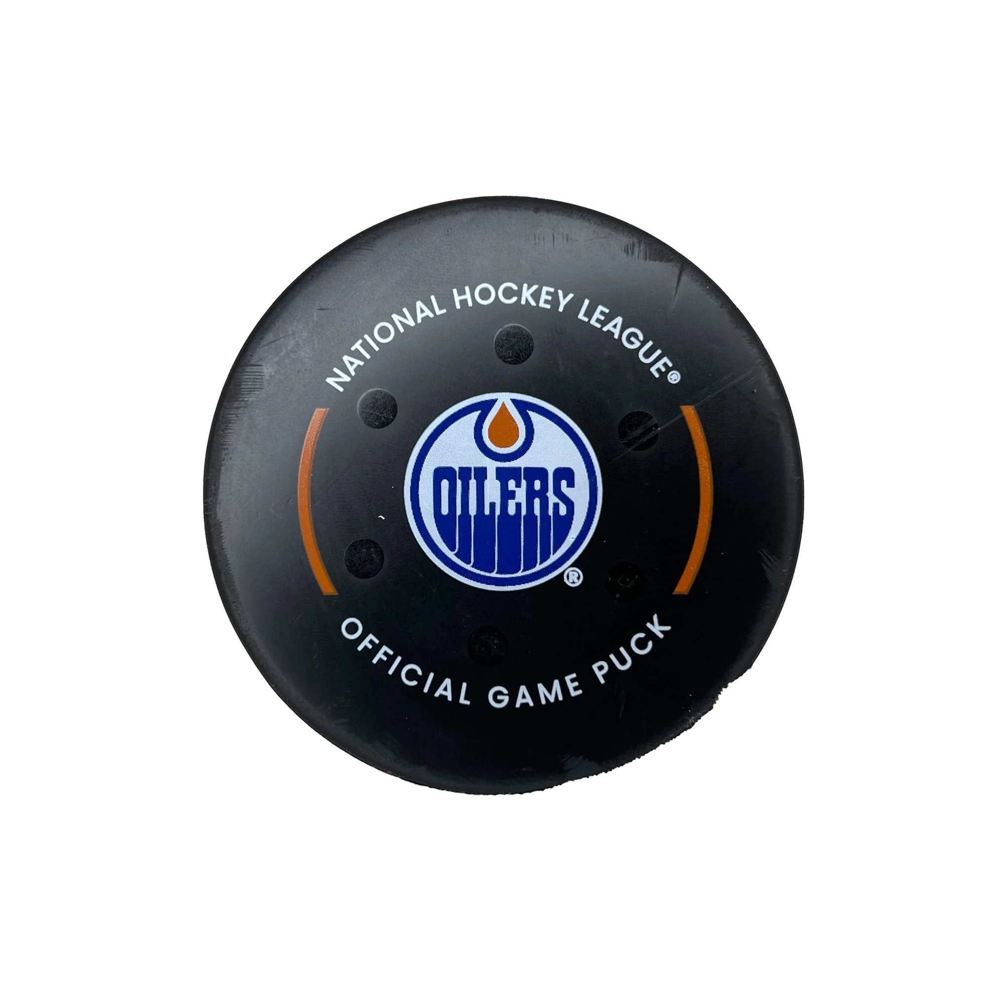 Edmonton Oilers Game Used Playoff Puck - May. 1/2025 vs Los Angeles Kings