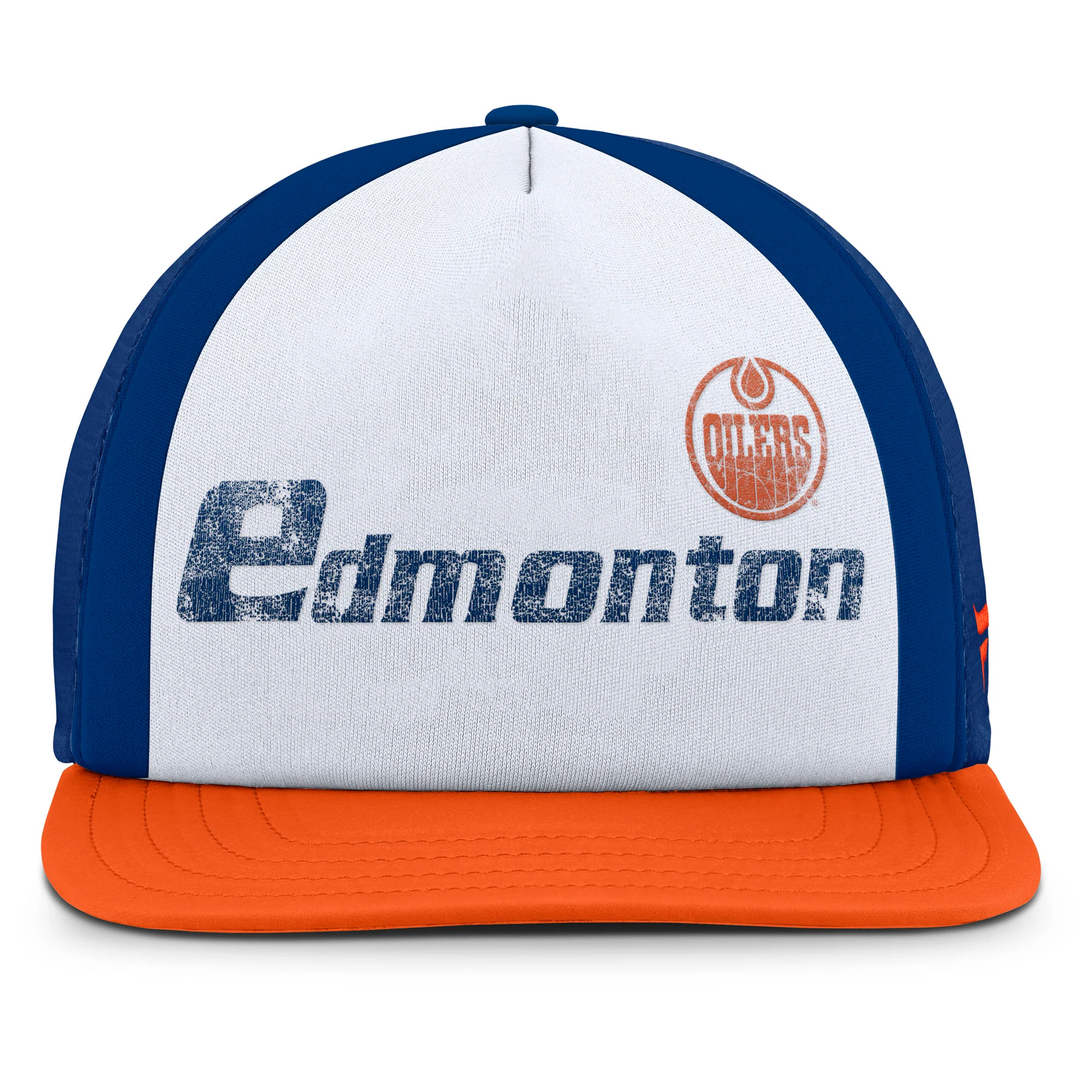Edmonton Oilers Heritage Shootout White Snapback Hat - Image 2