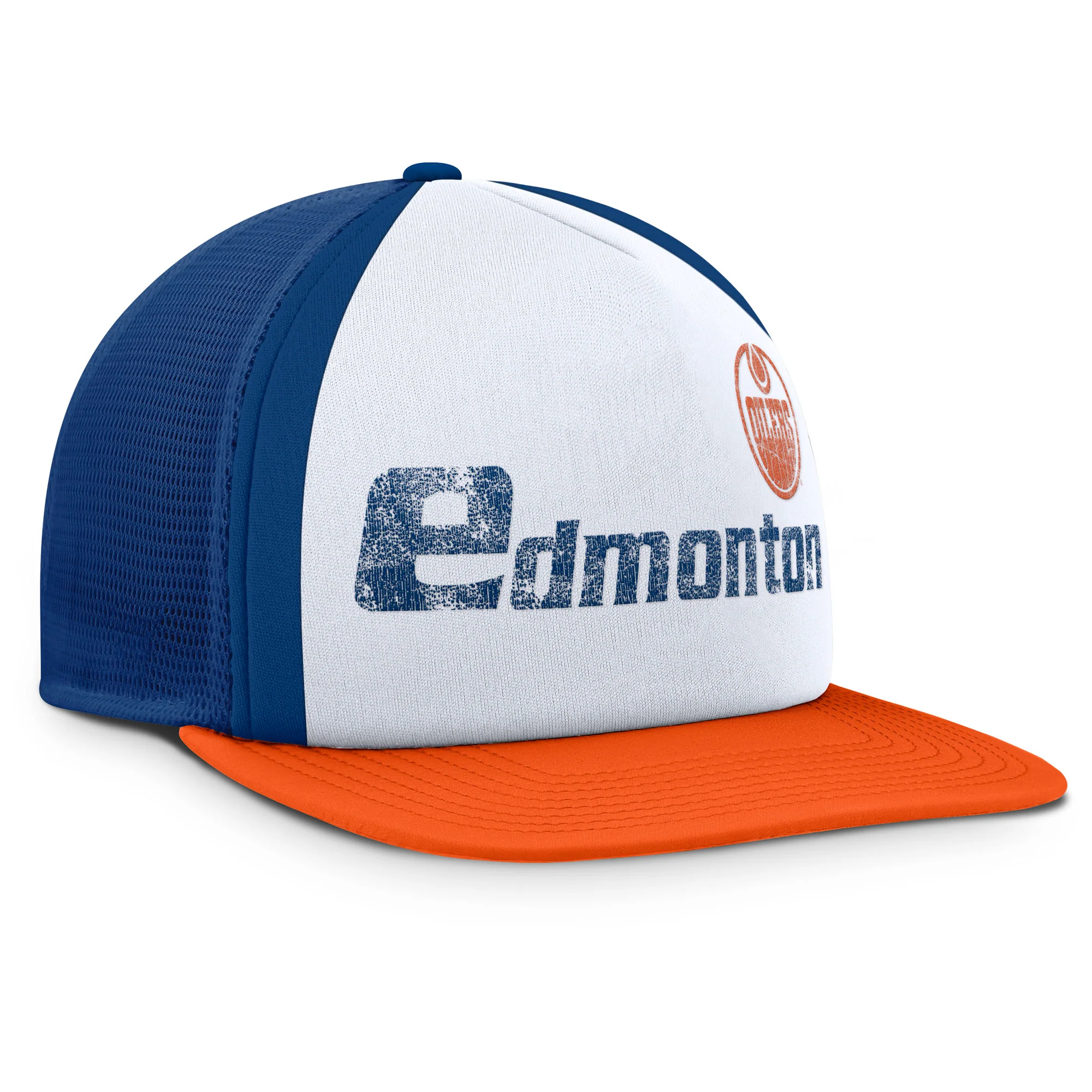 Edmonton Oilers Heritage Shootout White Snapback Hat - Image 3