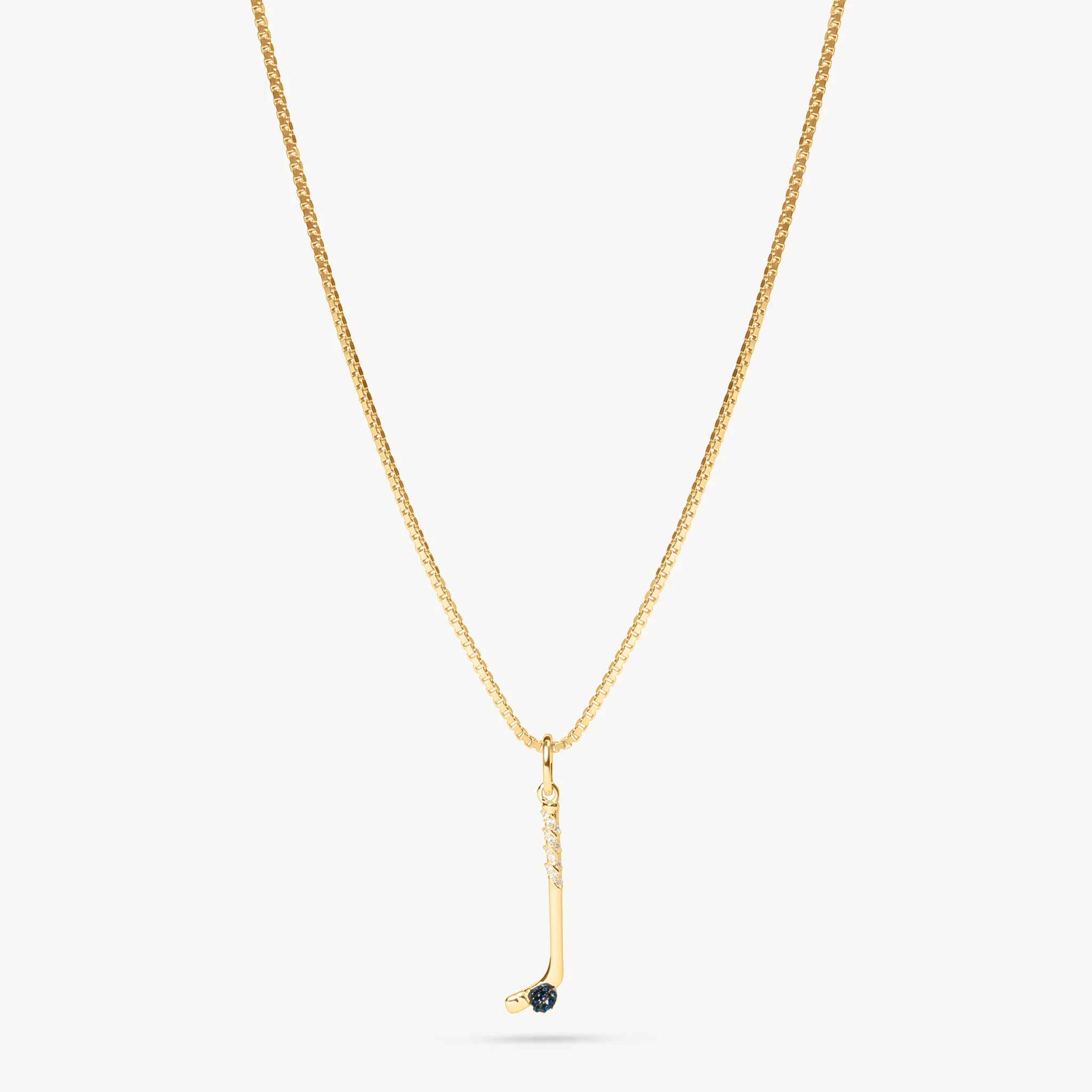 Edmonton Oilers Hillberg & Berk Gold Hockey Stick Necklace