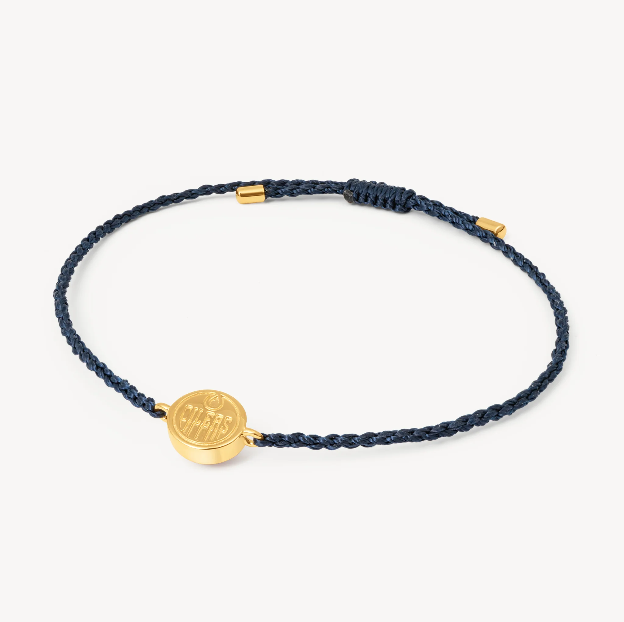 Edmonton Oilers Hillberg & Berk Navy Reversible Corded Sparkle Bracelet - Image 2
