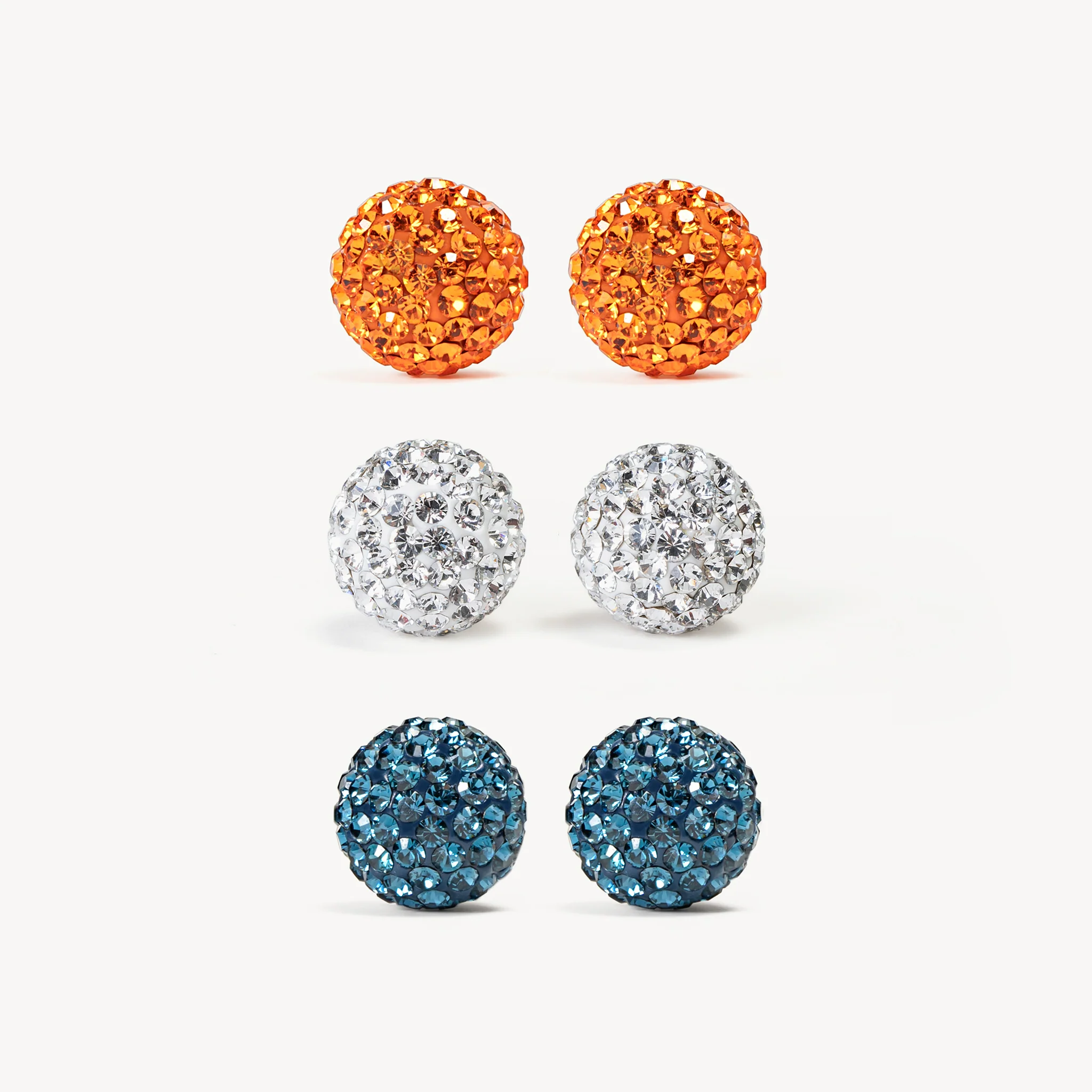 Edmonton Oilers Hillberg & Berk Sparkle Ball Stud Trio Earrings - Image 6