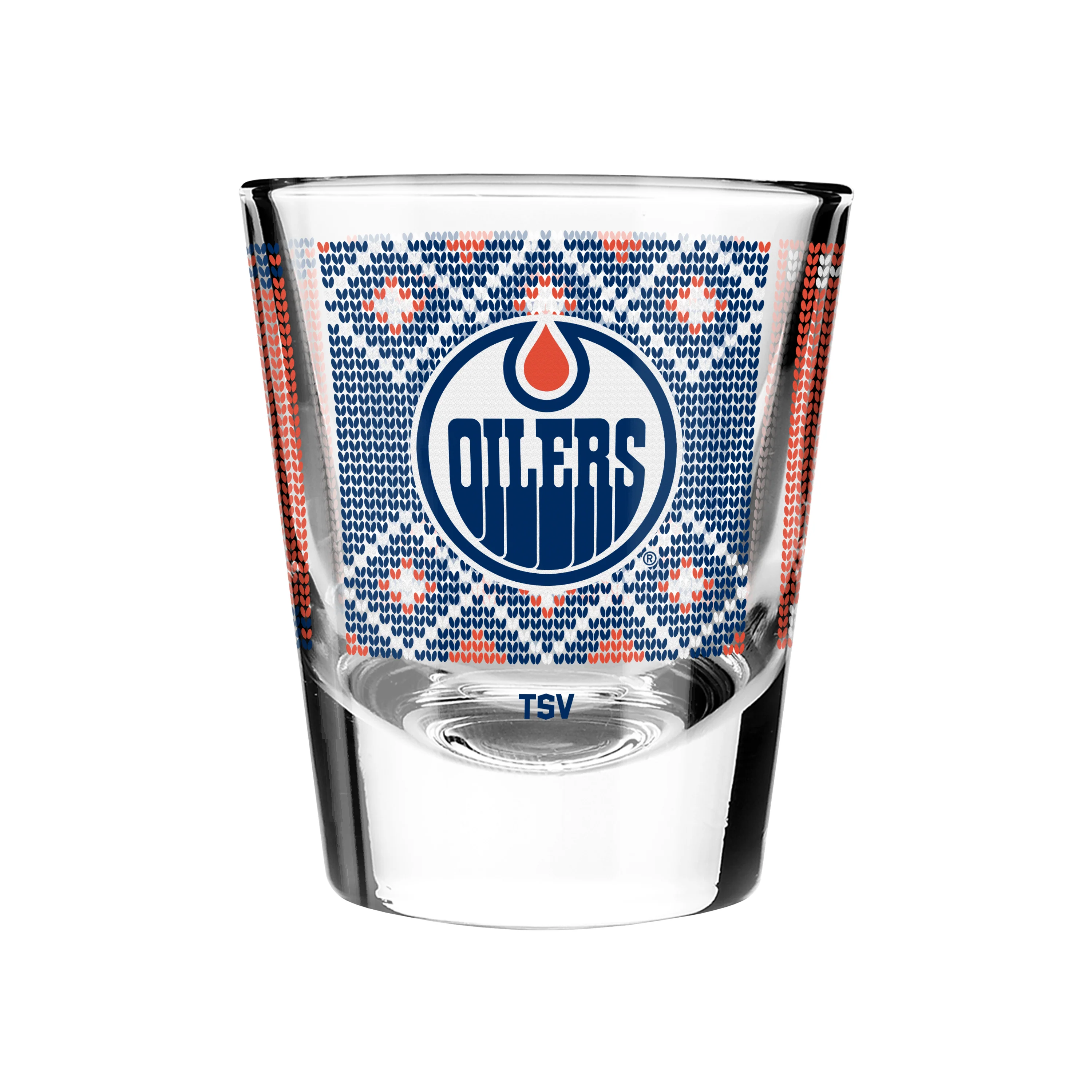 Edmonton Oilers Holiday Ugly Sweater 2 oz. Shot Glass - Image 2