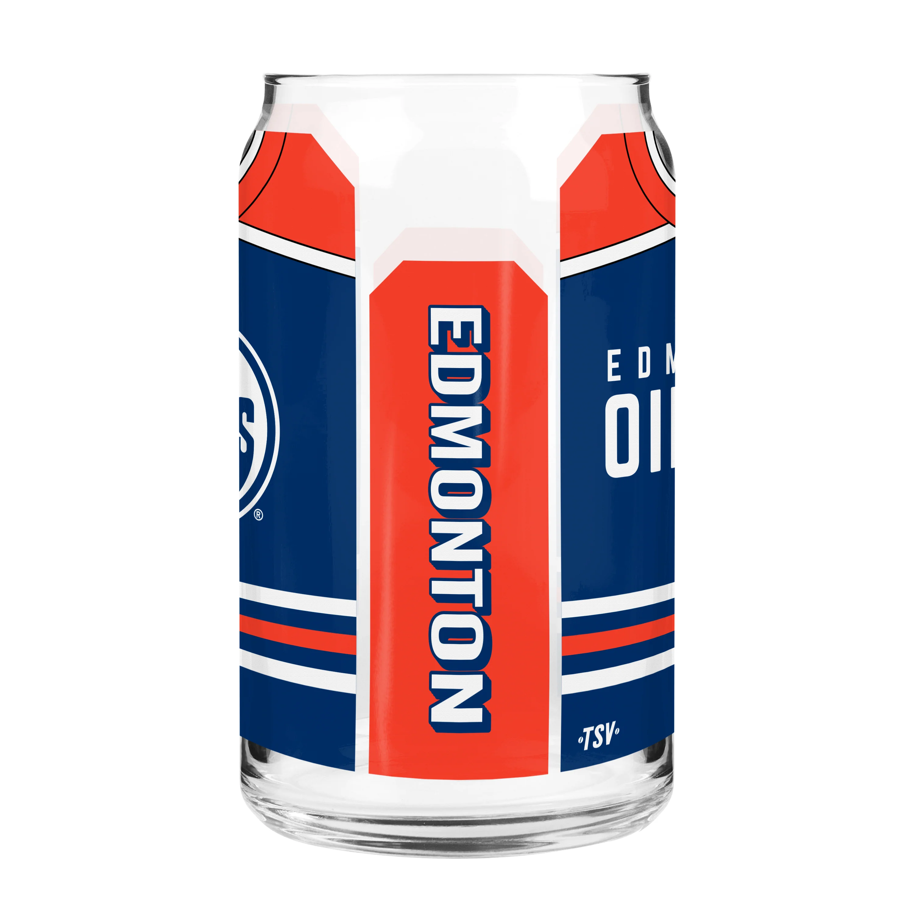 Edmonton Oilers Home Jersey 16 oz Can Glass - Image 4