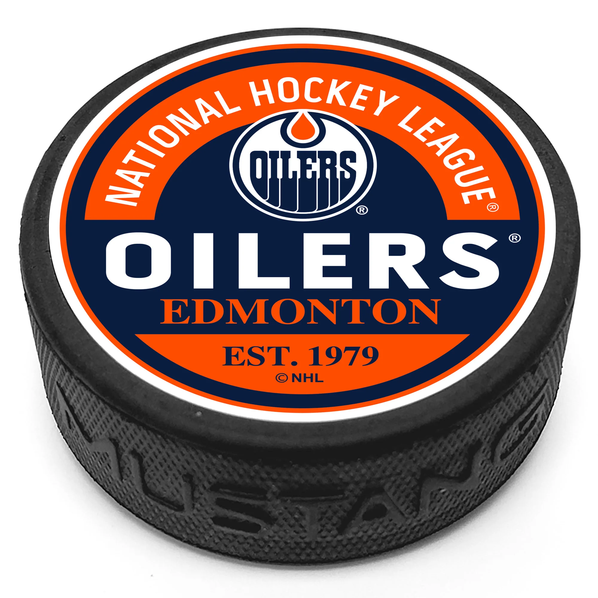 Edmonton Oilers Home Logo Block Puck
