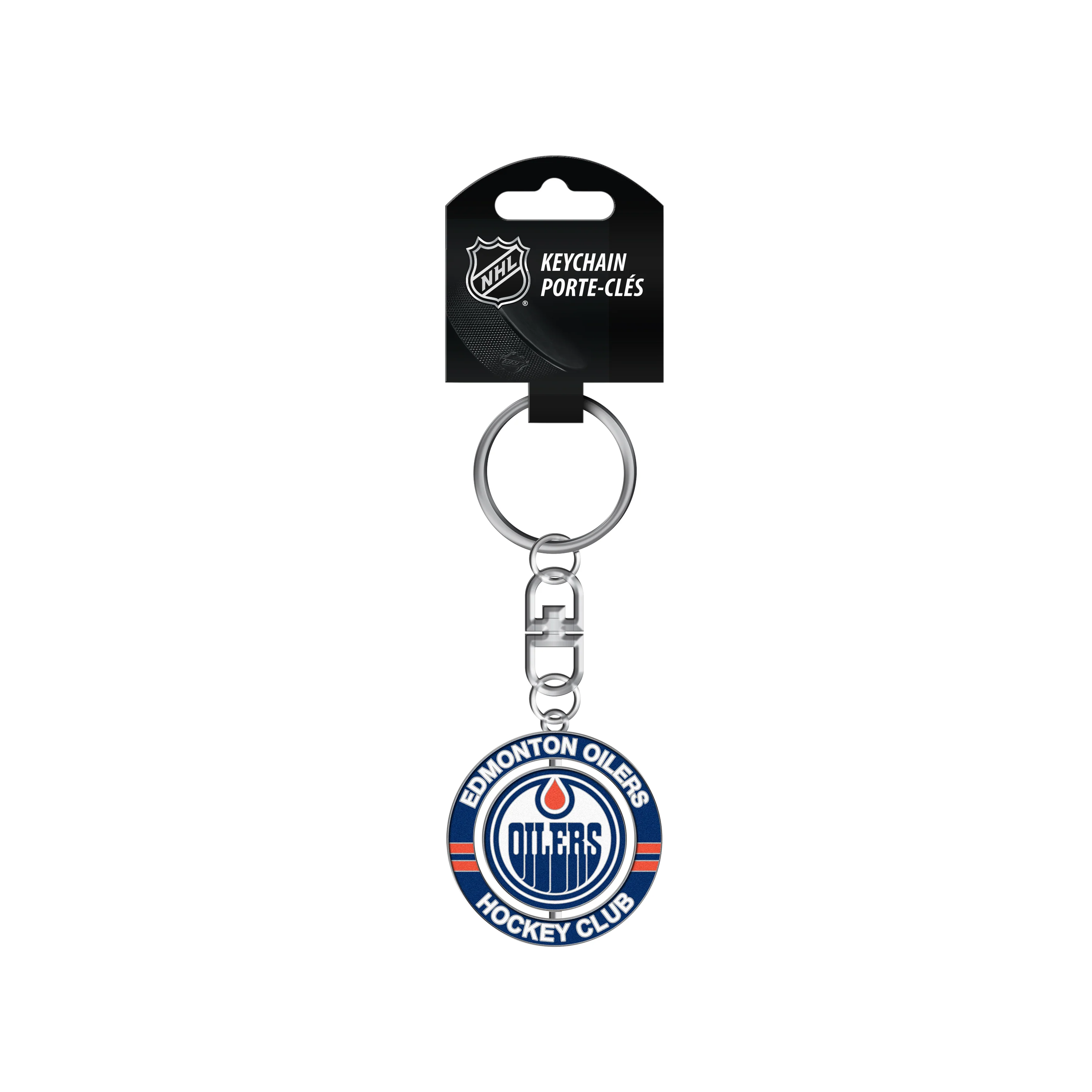 Edmonton Oilers Home Logo Spinner Keychain - Image 3