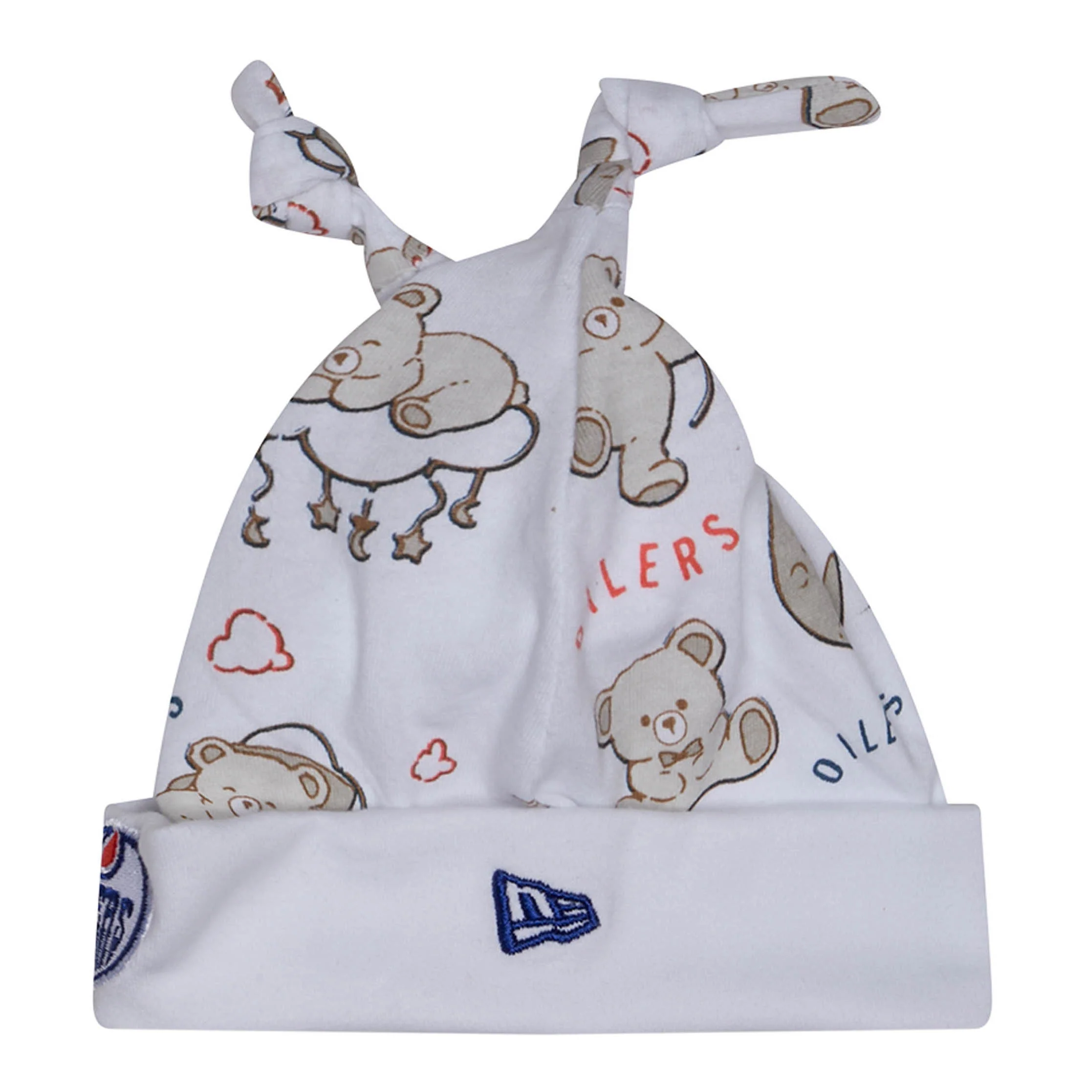 Edmonton Oilers Infant New Era Teddy White Beanie - Image 3