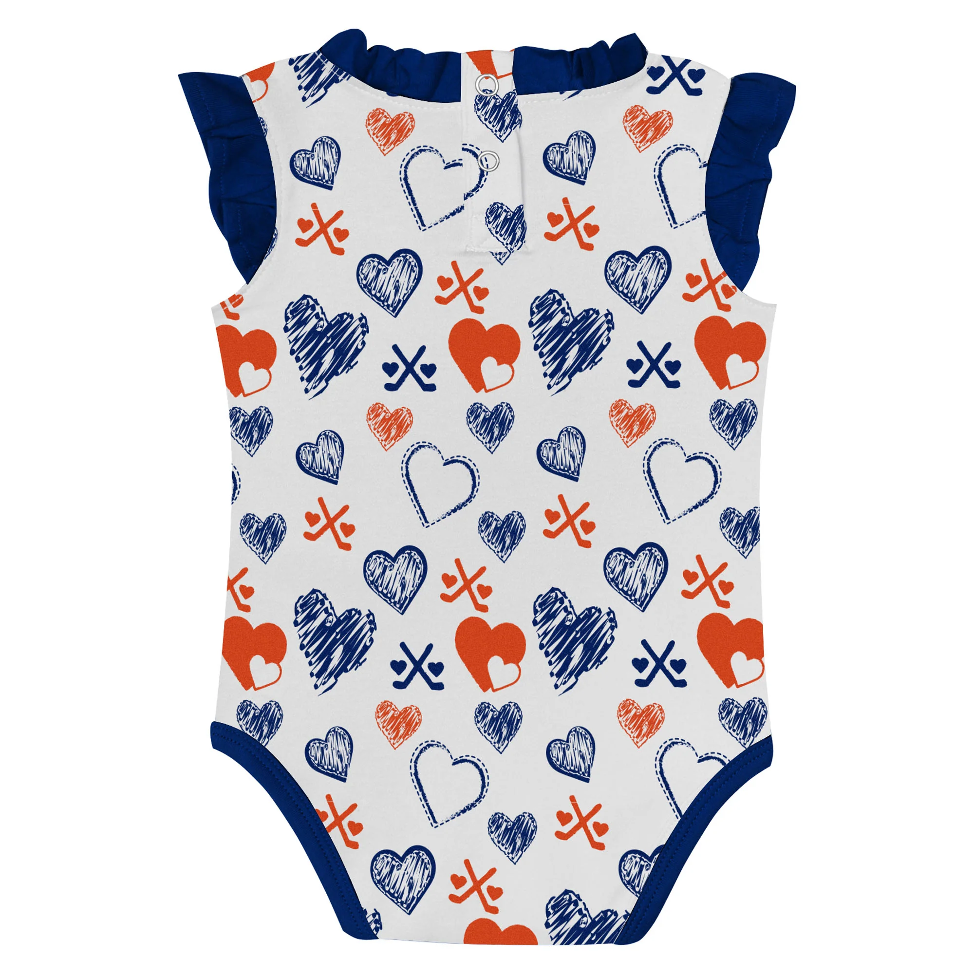 Edmonton Oilers Infant Outerstuff Happy Hearts 2-Pack Creeper Set - Image 3