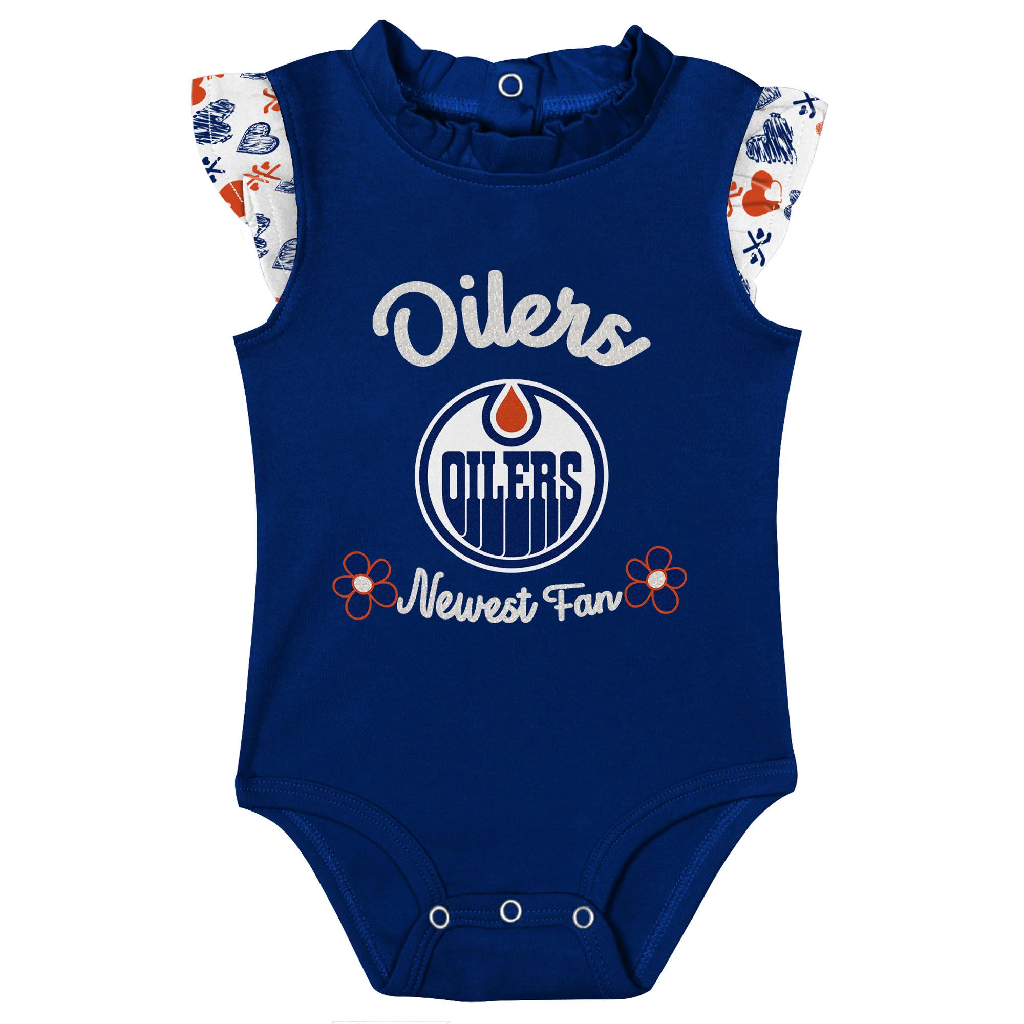 Edmonton Oilers Infant Outerstuff Happy Hearts 2-Pack Creeper Set - Image 4