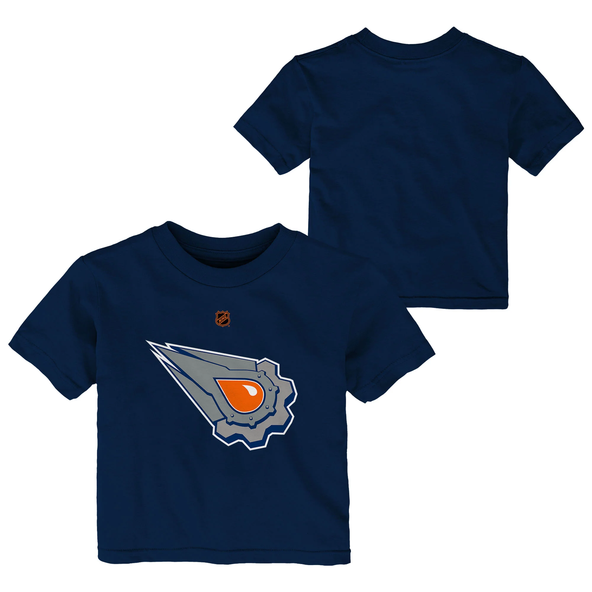 Edmonton Oilers Infant Outerstuff Navy Reverse Retro Logo Tee - Image 3