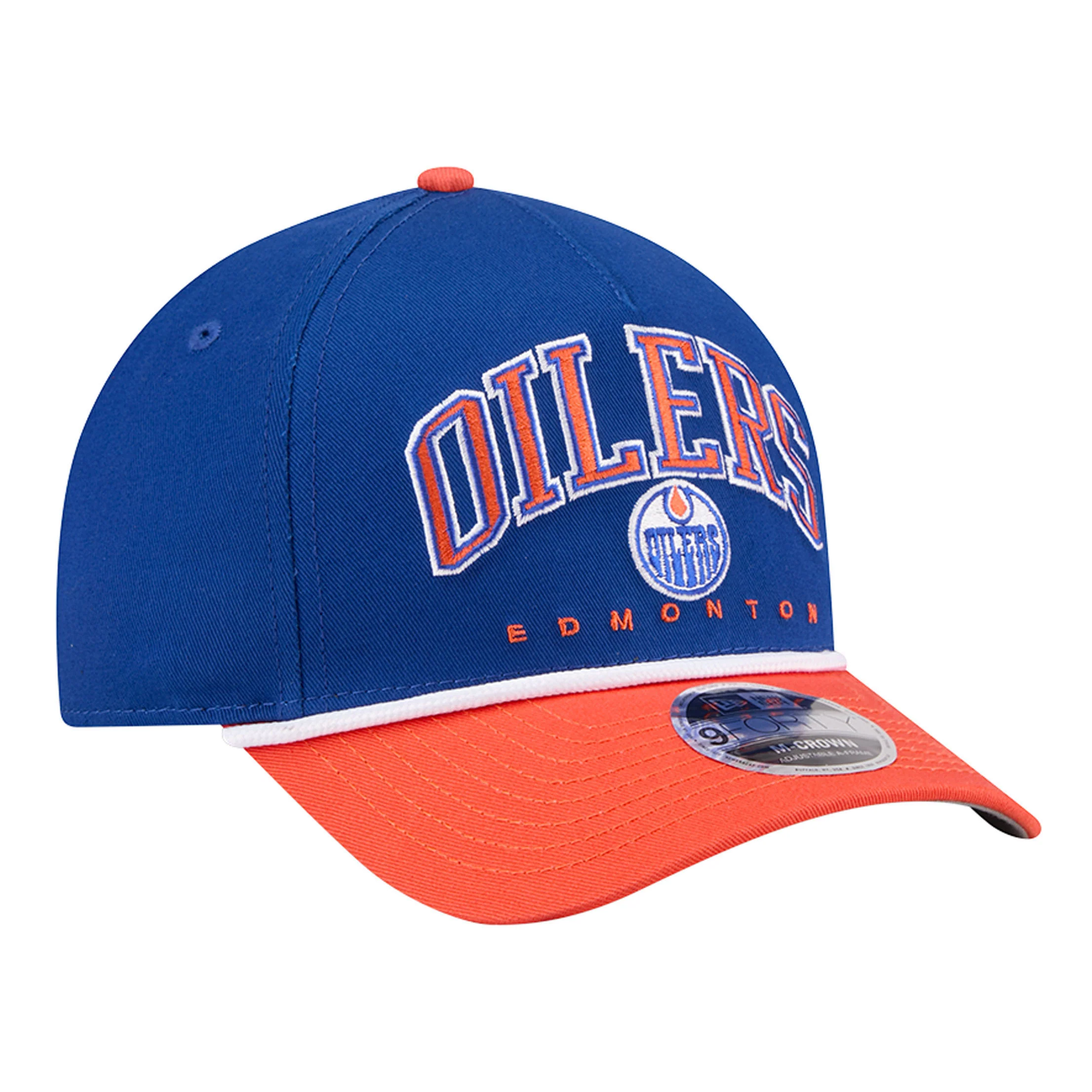 Edmonton Oilers Kids New Era Blue Arch 9FORTY M-Crown Snapback Hat - Image 5