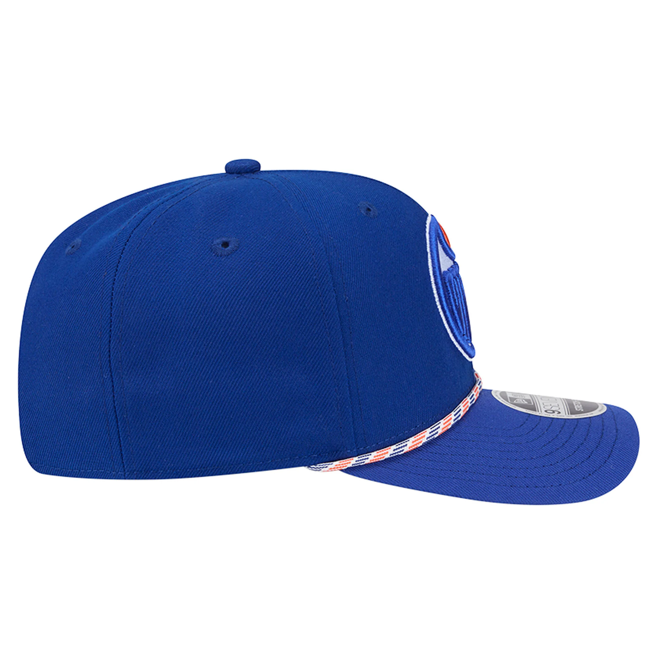 Edmonton Oilers Kids New Era Blue Rope 9SEVENTY Stretch Snapback Hat - Image 6