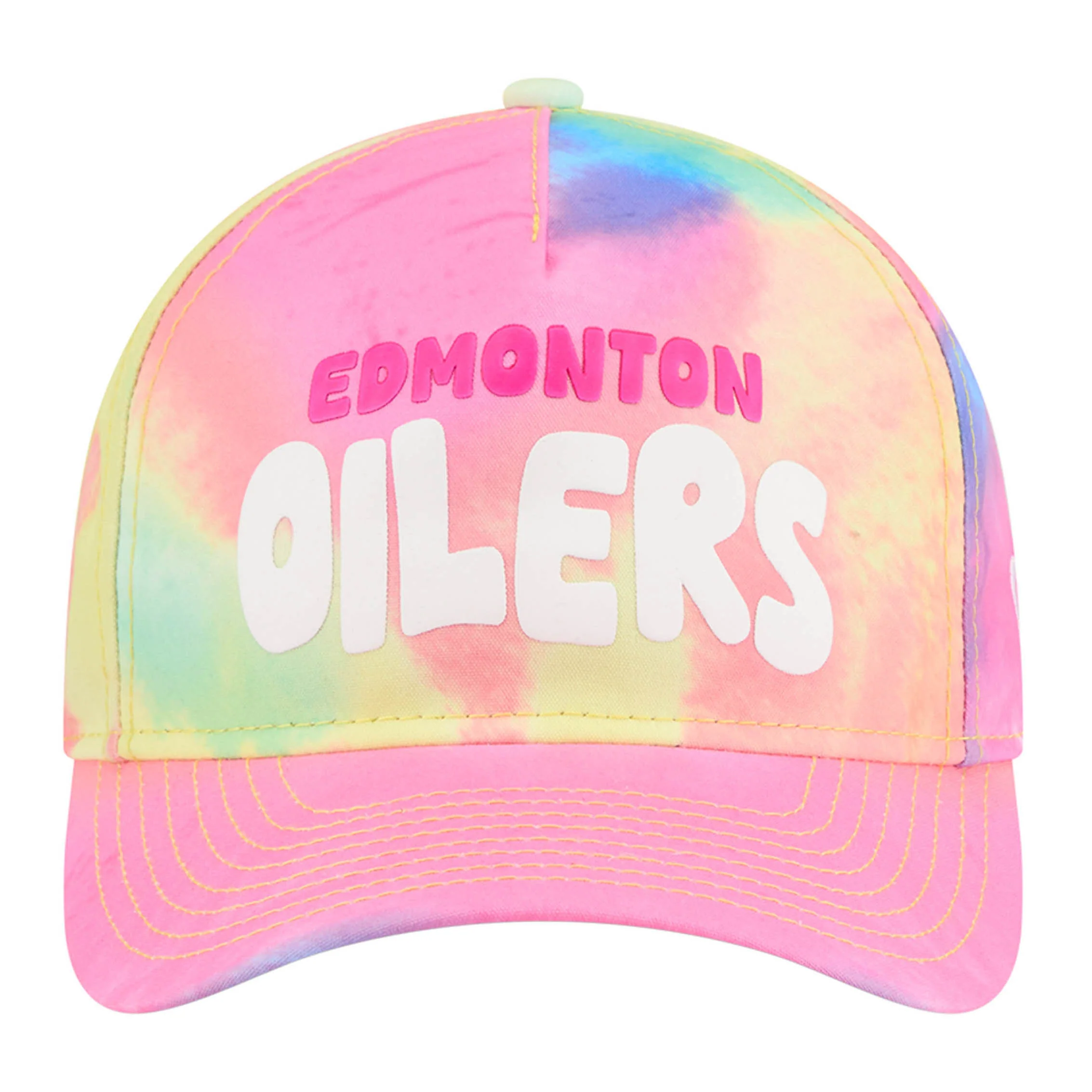Edmonton Oilers Kids New Era Tie Dye 9FORTY M-Crown Snapback Hat - Image 4
