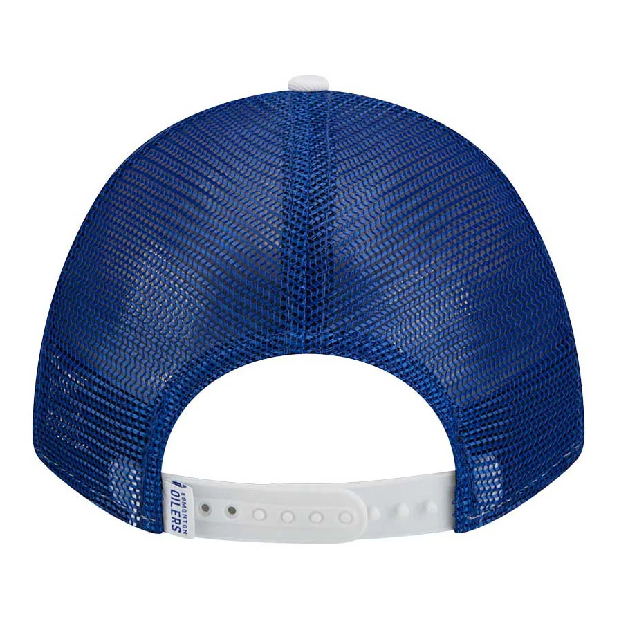 Edmonton Oilers Kids New Era White & Blue Winner 9FORTY M-Crown Snapback Hat - Image 2