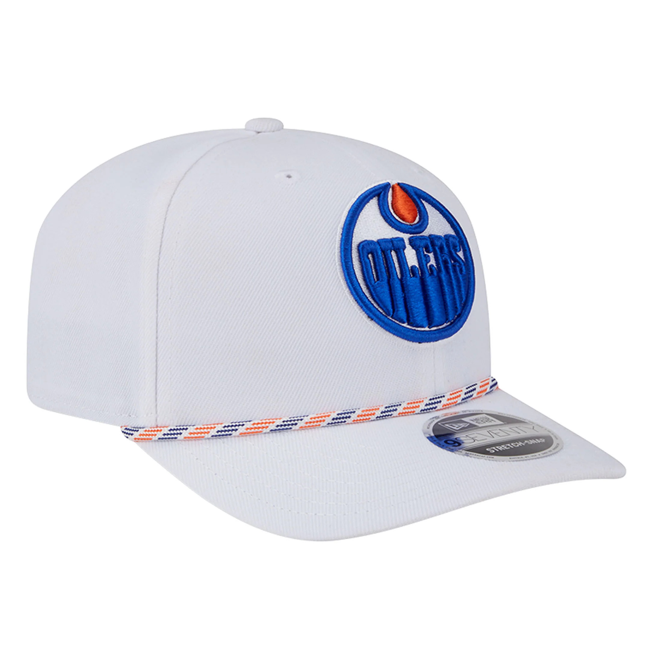 Edmonton Oilers Kids New Era White Rope 9SEVENTY Stretch Snapback Hat - Image 3