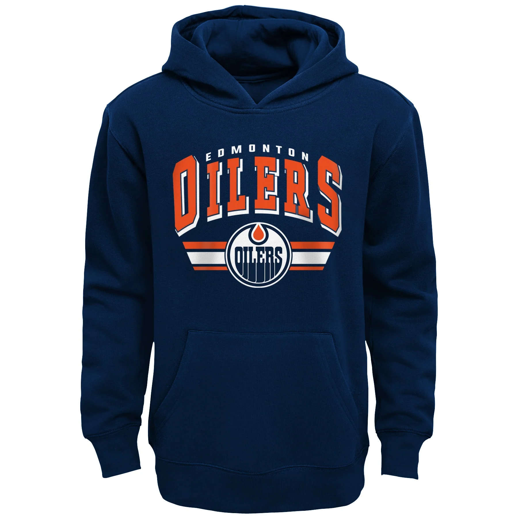 Edmonton Oilers Kids Outerstuff Wordmark Navy Hoodie