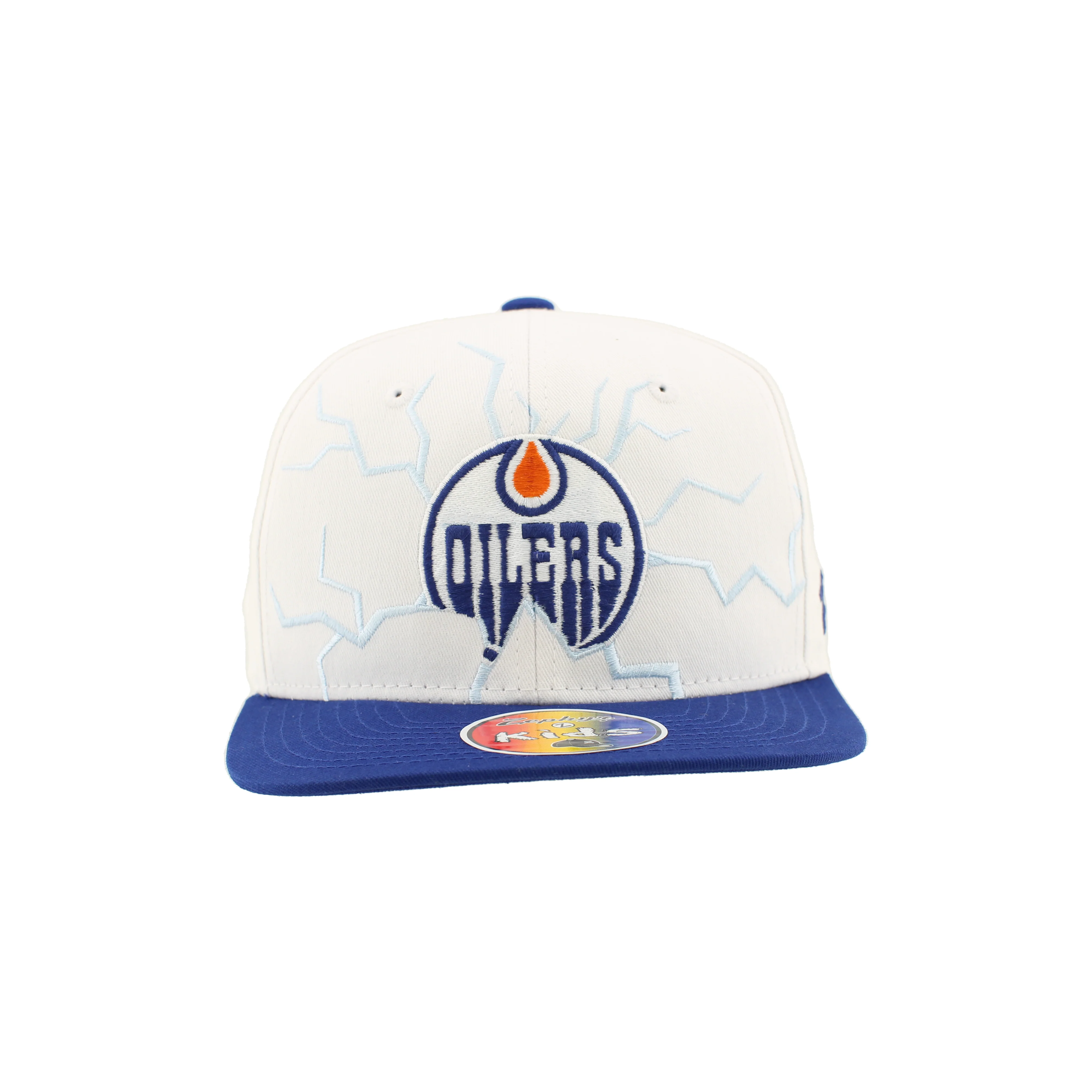 Edmonton Oilers Kids Zephyr Emerge White Snapback Hat - Image 5