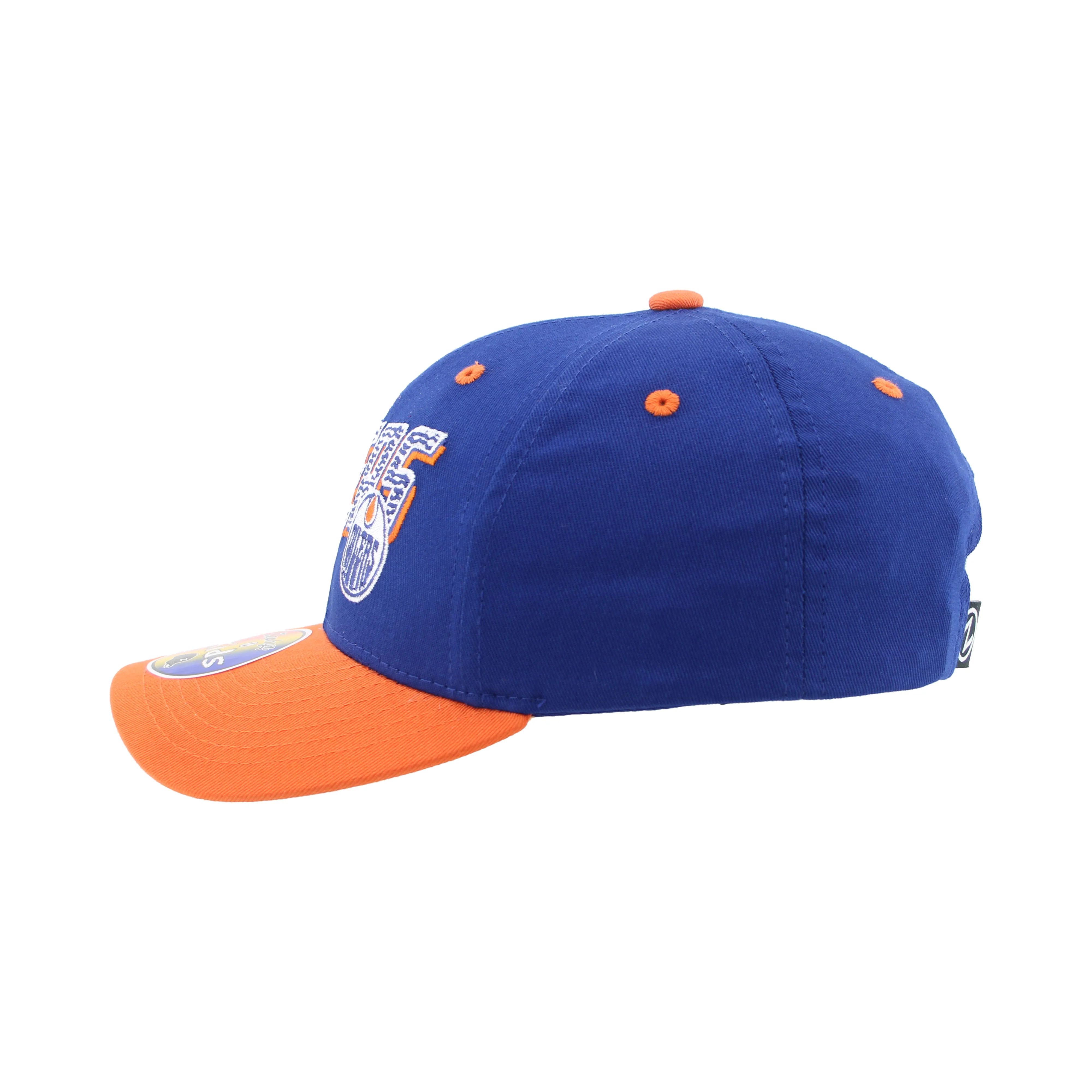 Edmonton Oilers Kids Zephyr Royal Shimmy Snapback Hat - Image 6