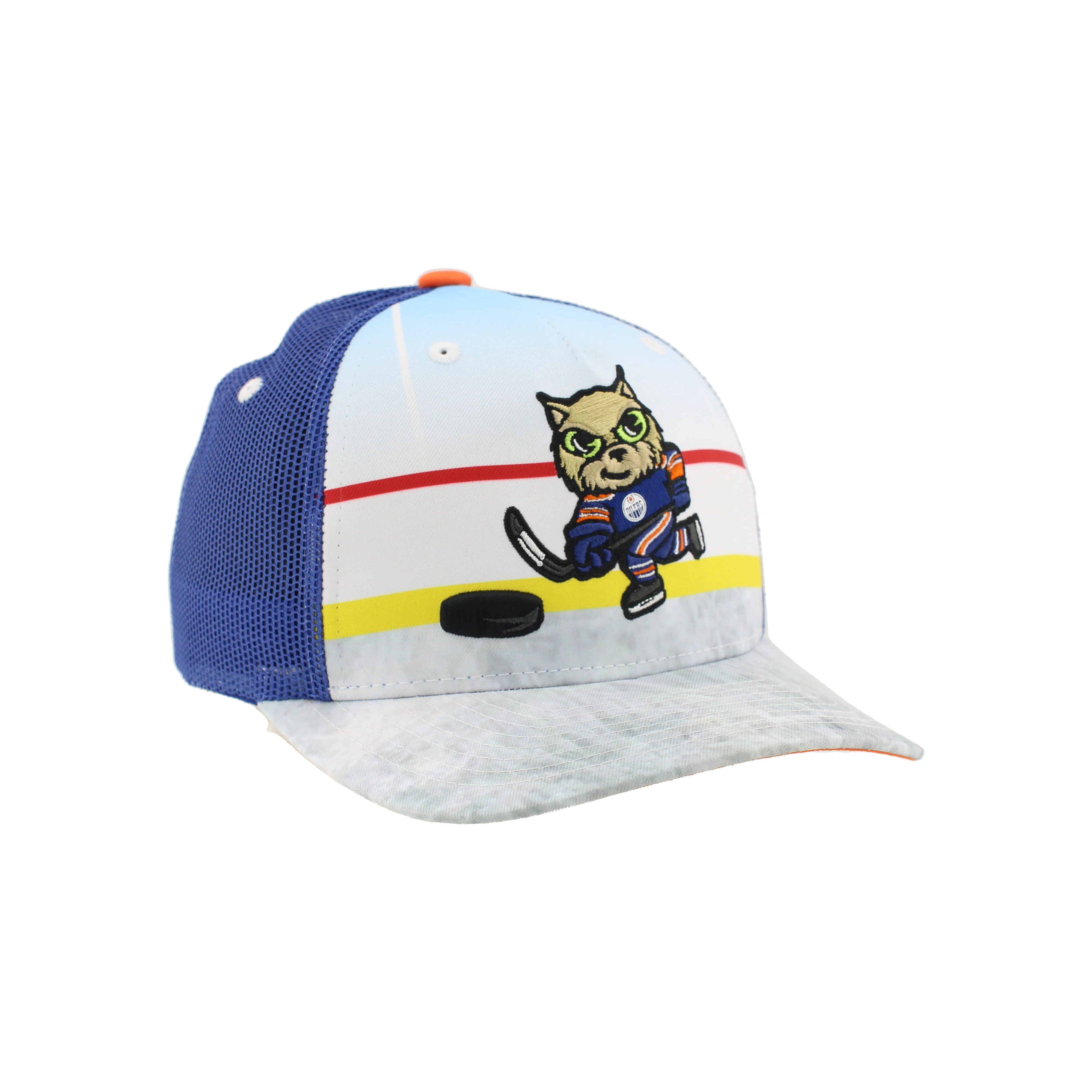 Edmonton Oilers Kids Zephyr Royal & White Snapshot Snapback Hat - Image 3