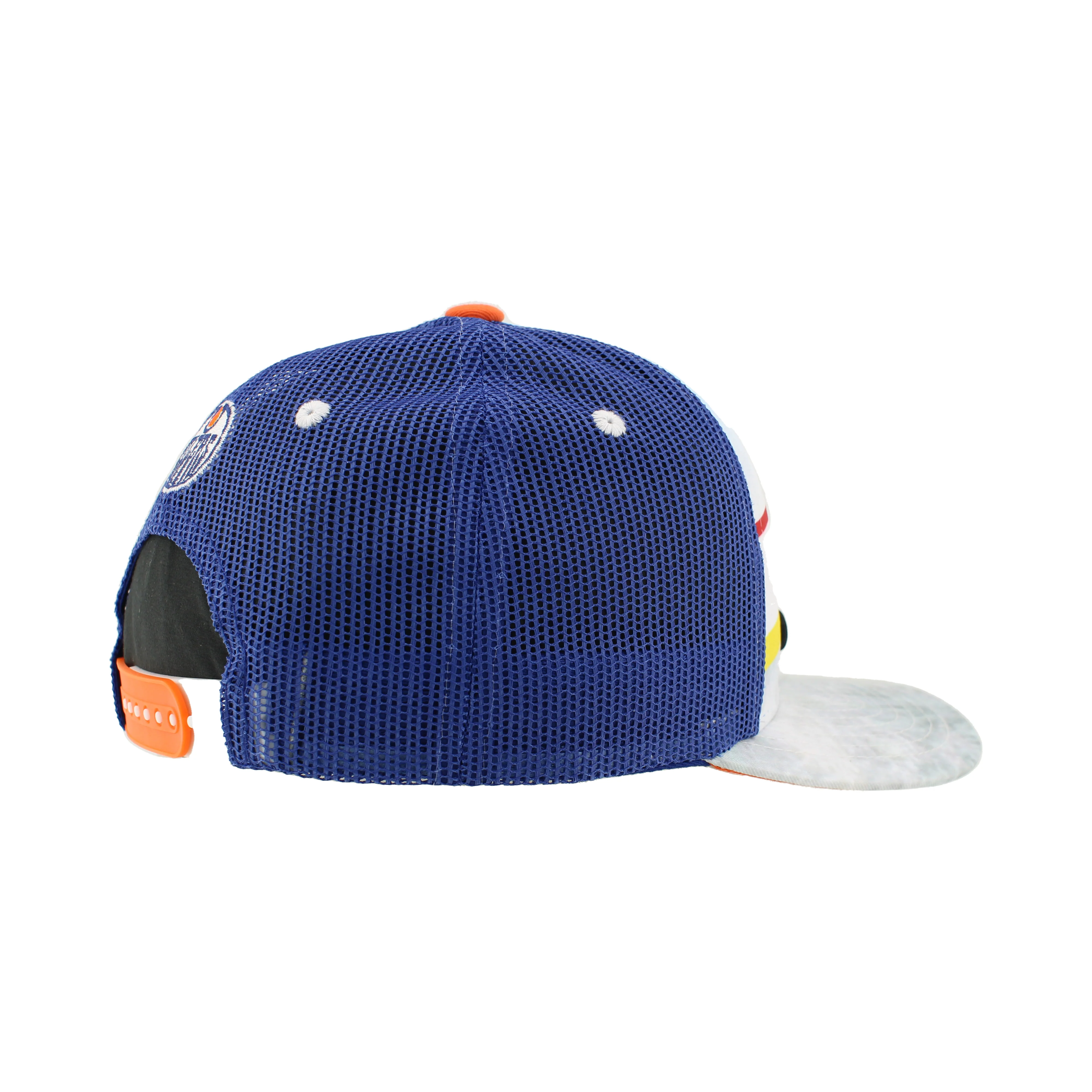 Edmonton Oilers Kids Zephyr Royal & White Snapshot Snapback Hat - Image 4