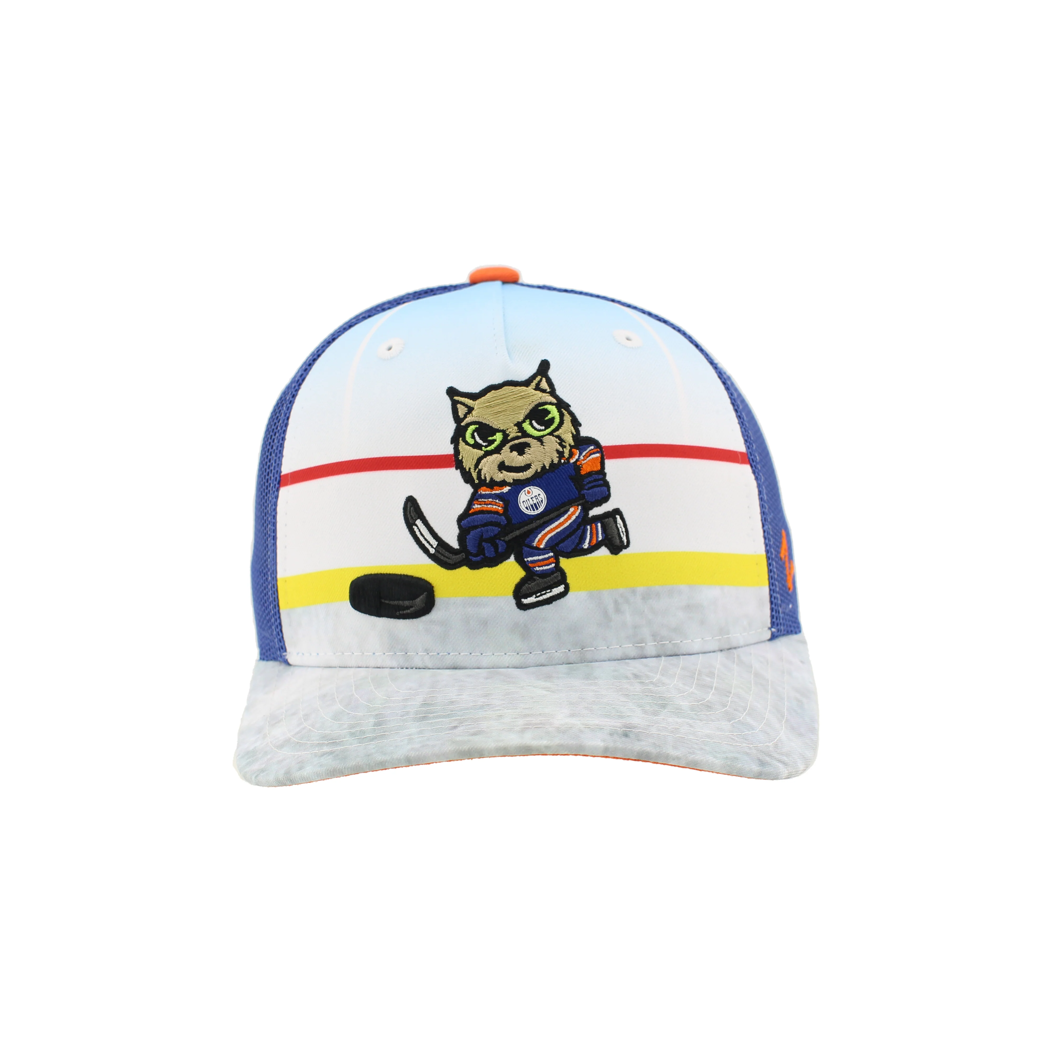 Edmonton Oilers Kids Zephyr Royal & White Snapshot Snapback Hat - Image 5