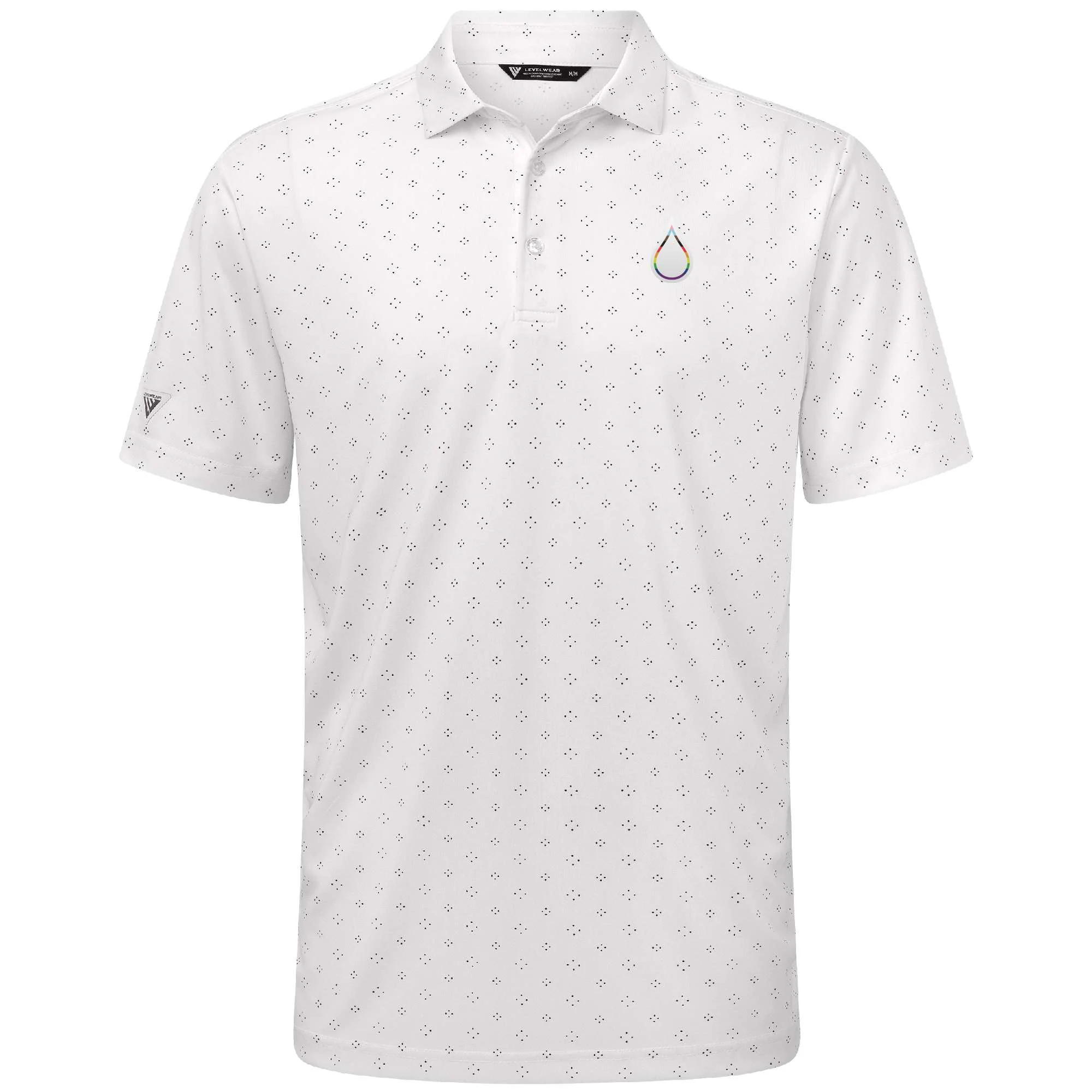 Edmonton Oilers Levelwear Pride Detect White Polo - Image 2