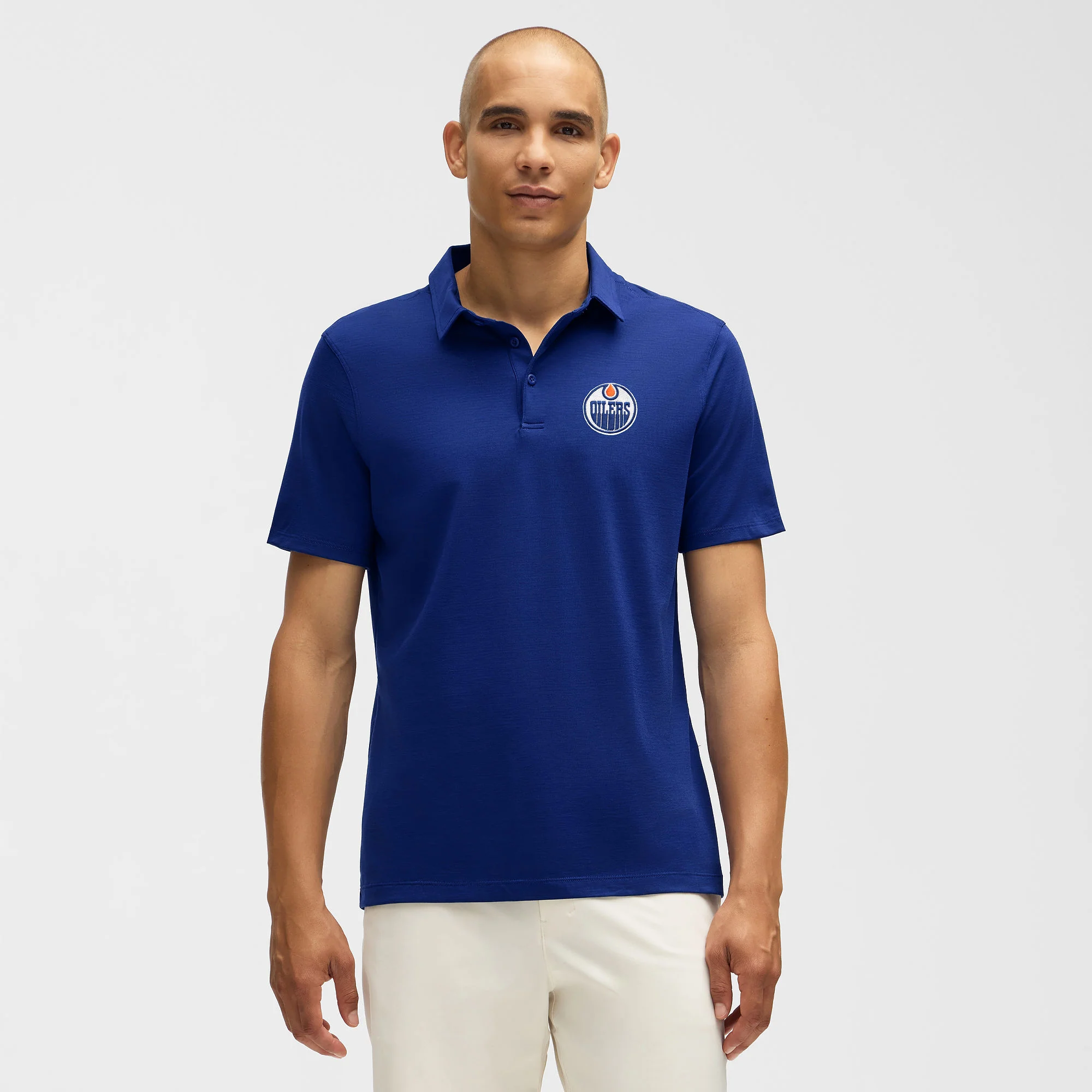 Edmonton Oilers lululemon Larkspur Blue Evolution Polo