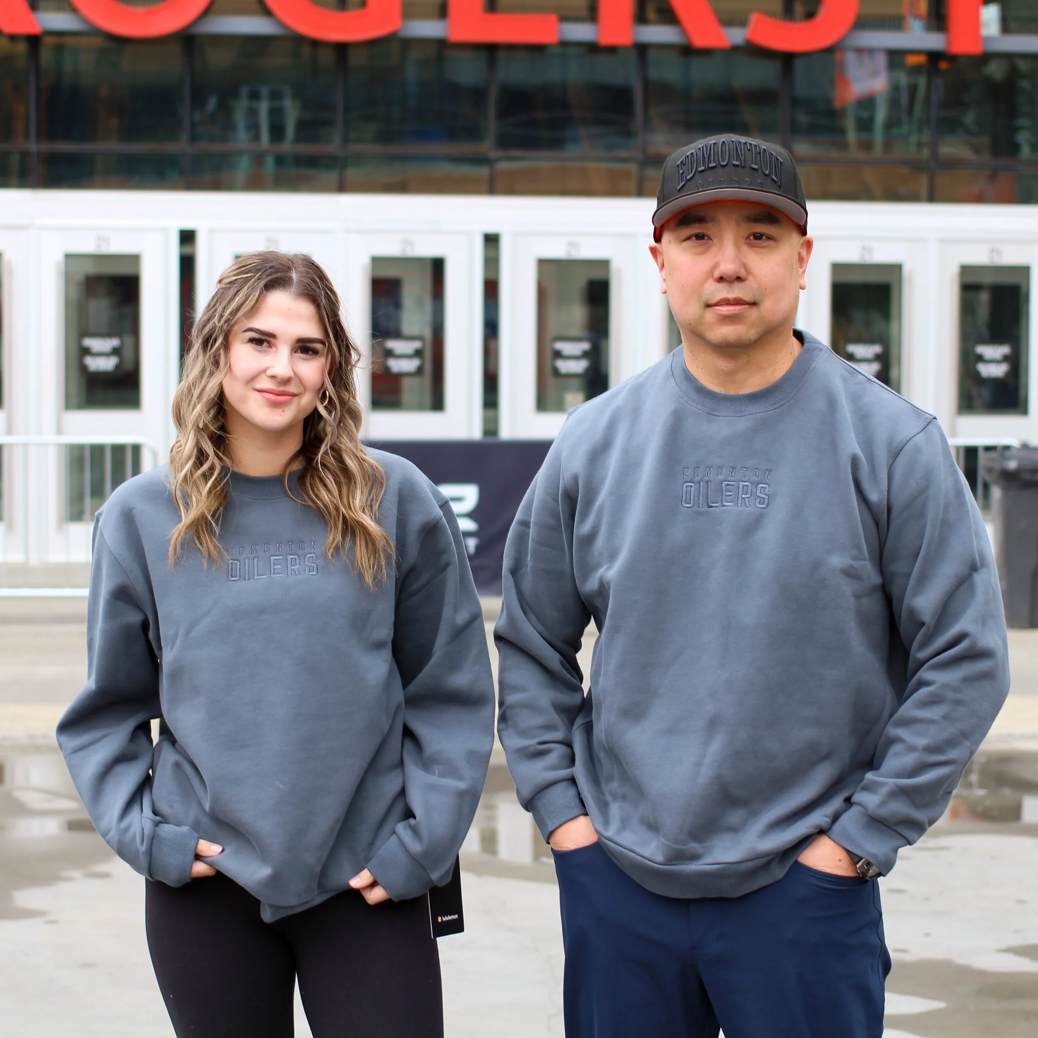 Edmonton Oilers lululemon Steady State Pullover Grey Crewneck - Image 2