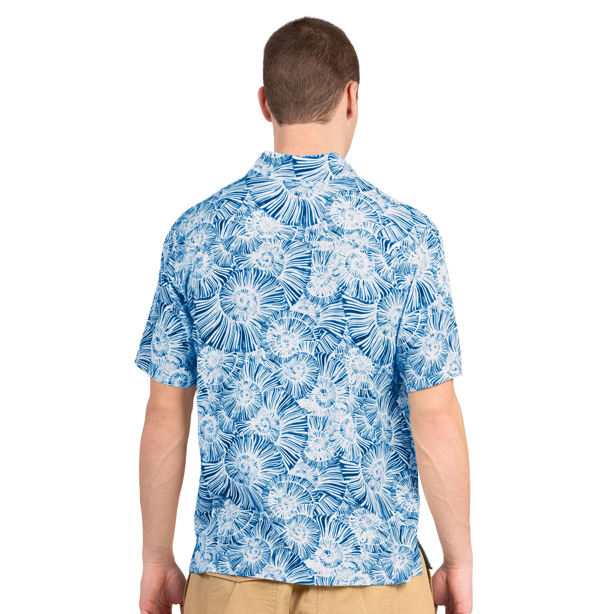 Edmonton Oilers Margaritaville Blue Getaway Party Button Up Shirt - Image 2