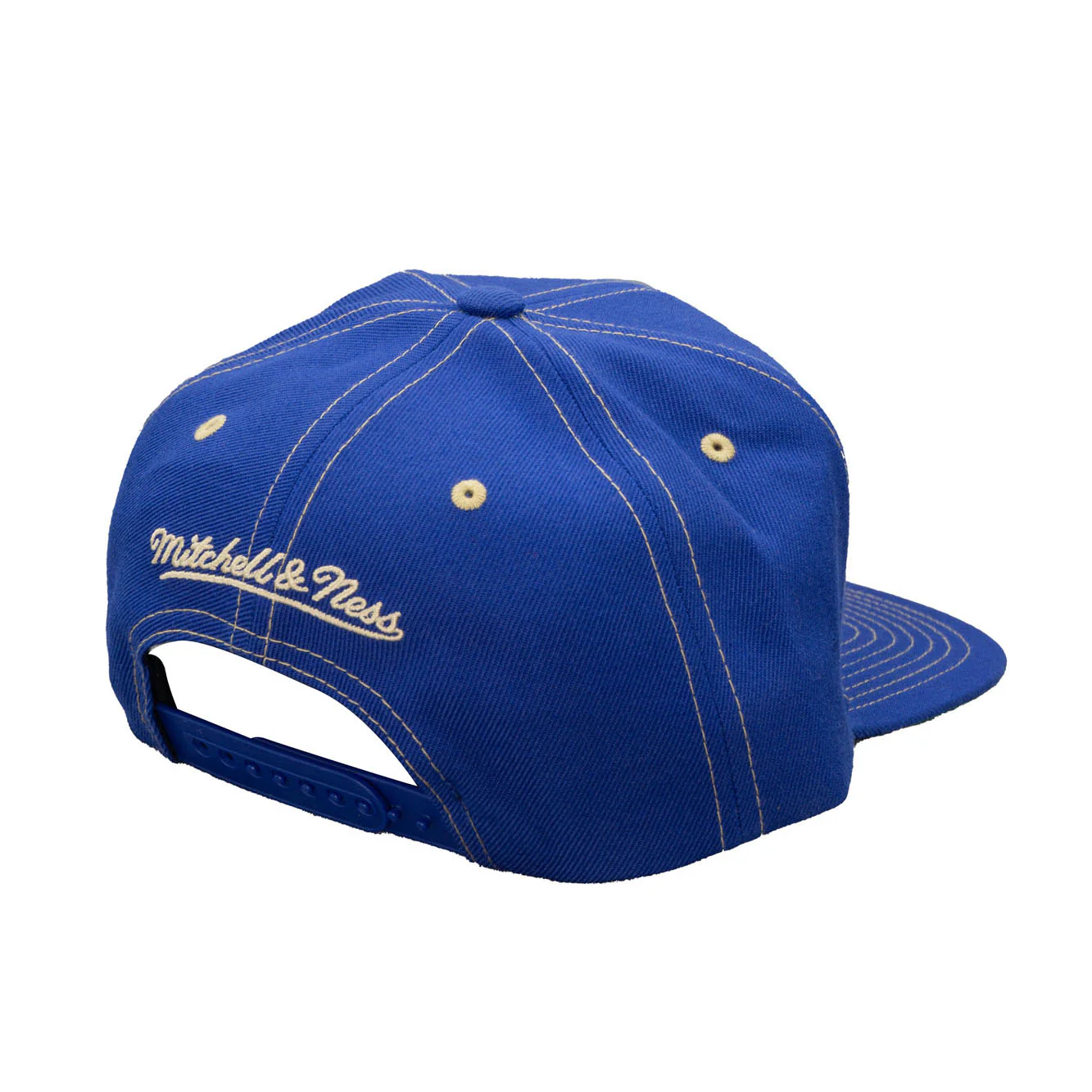 Edmonton Oilers Mitchell & Ness Blue Contrast Natural Snapback Hat - Image 2