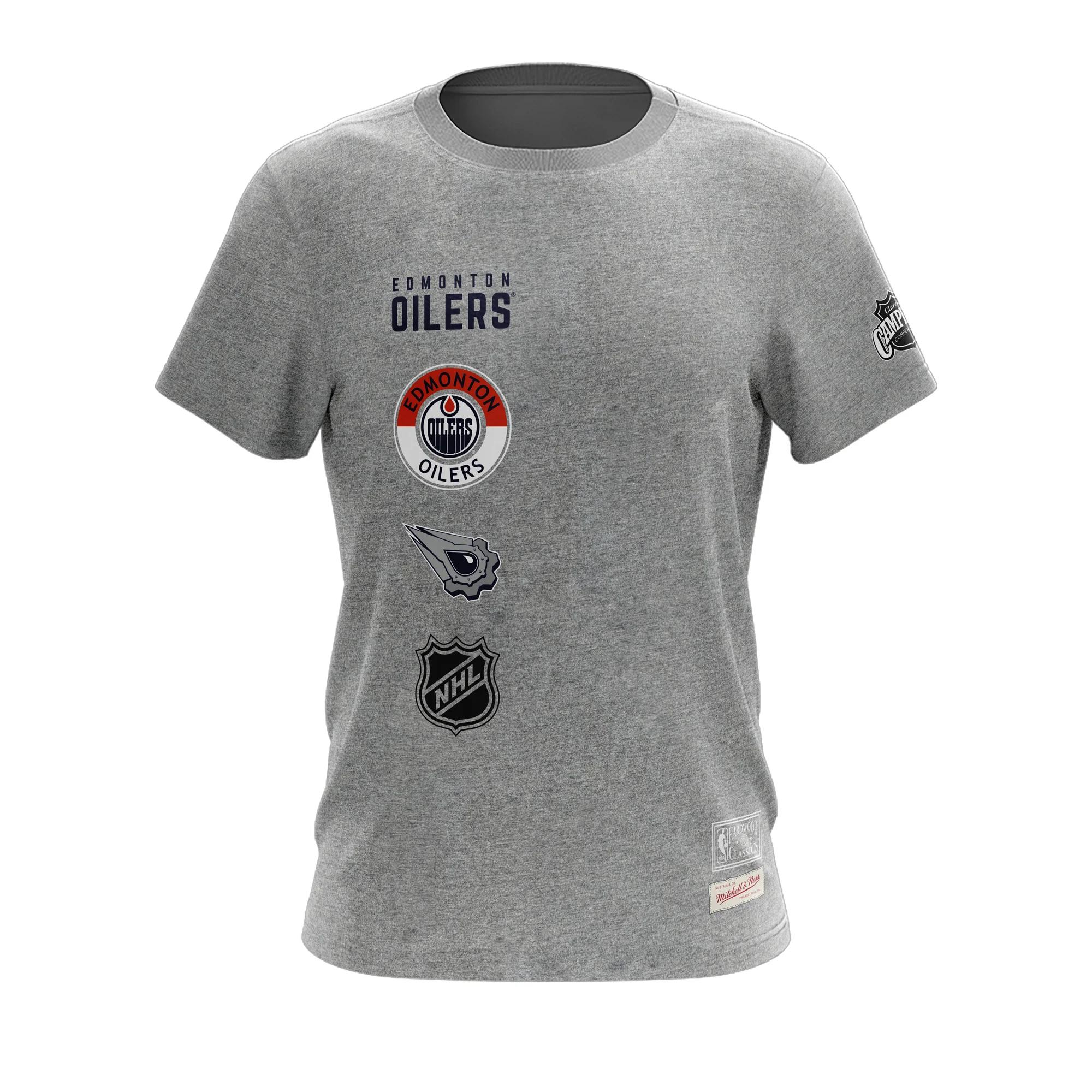 Edmonton Oilers Mitchell & Ness City Collection Grey T-Shirt