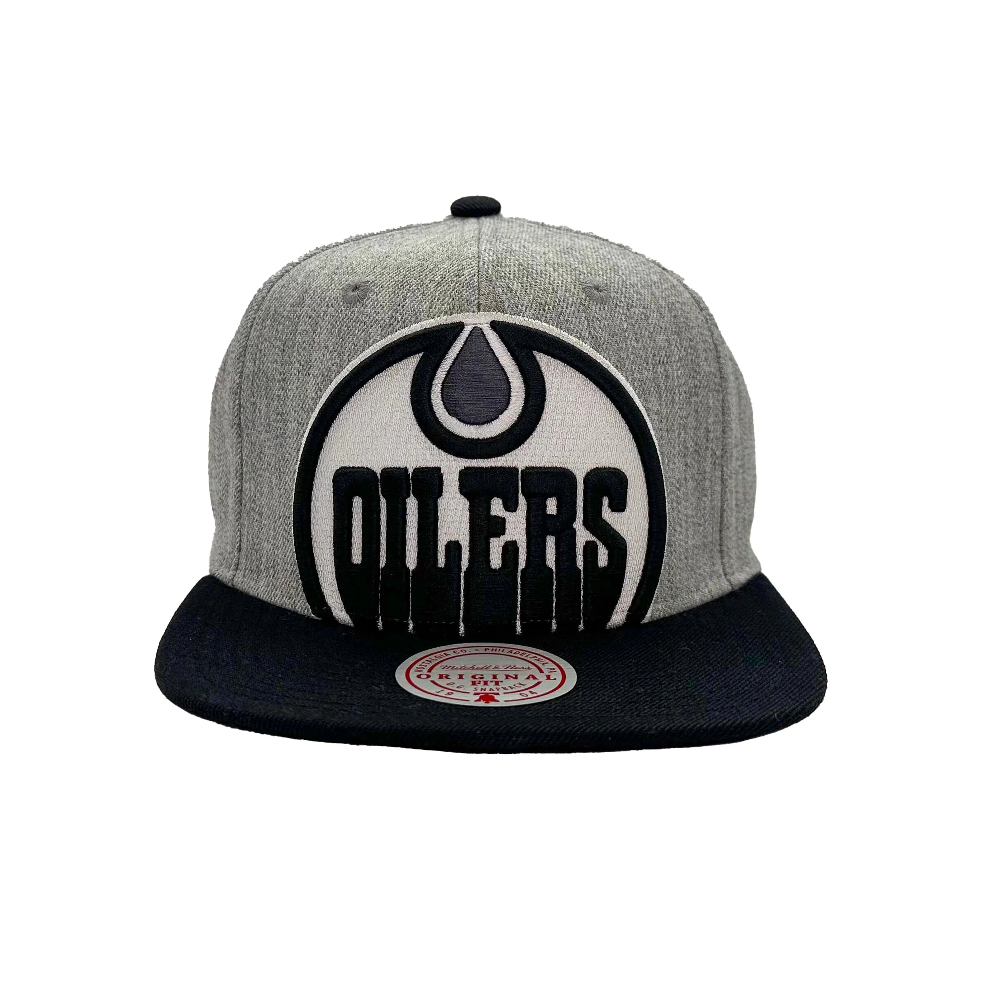 Edmonton Oilers Mitchell & Ness Heather Grey Undervisor Snapback Hat - Image 2