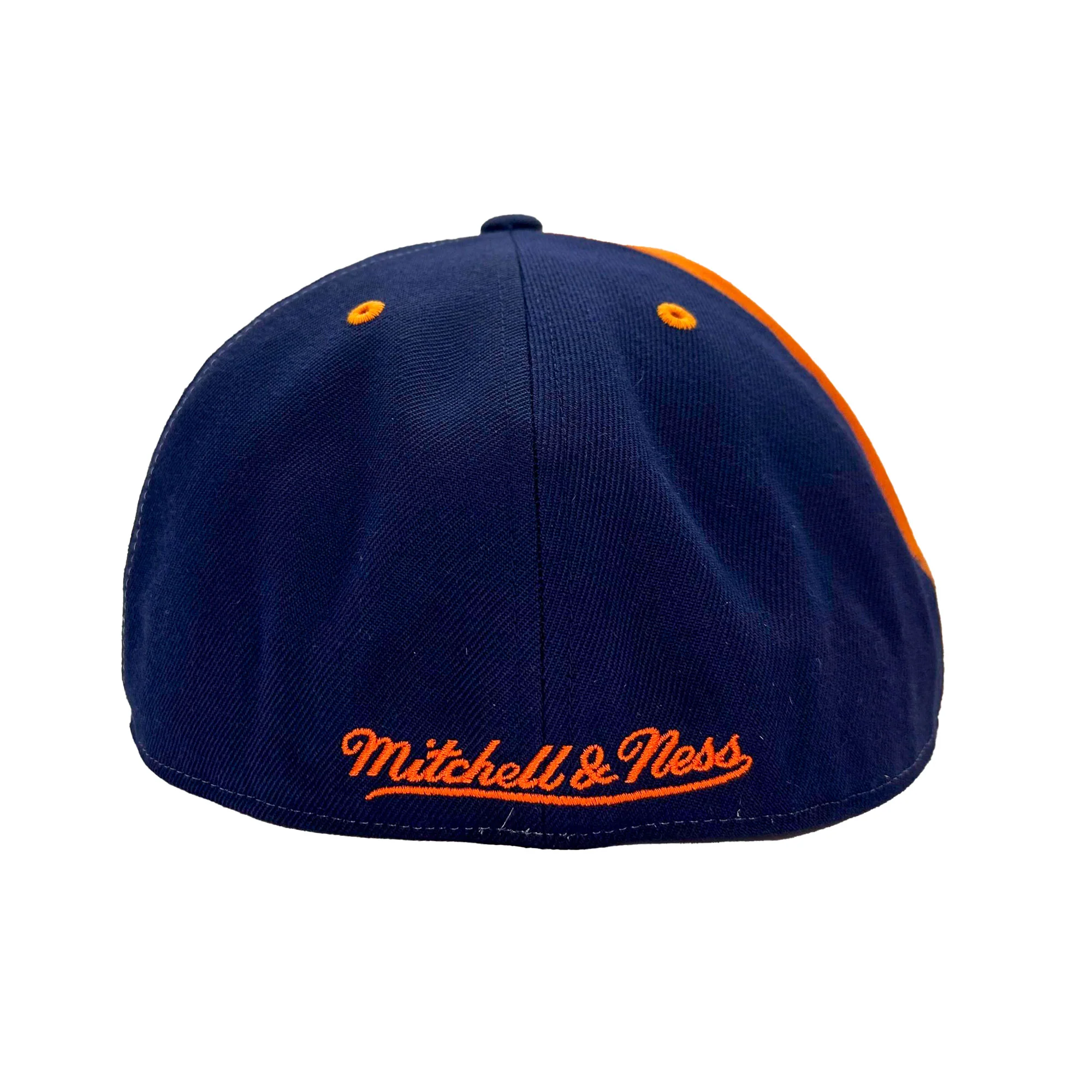 Edmonton Oilers Mitchell & Ness Navy Half Carou Fitted Hat - Image 3