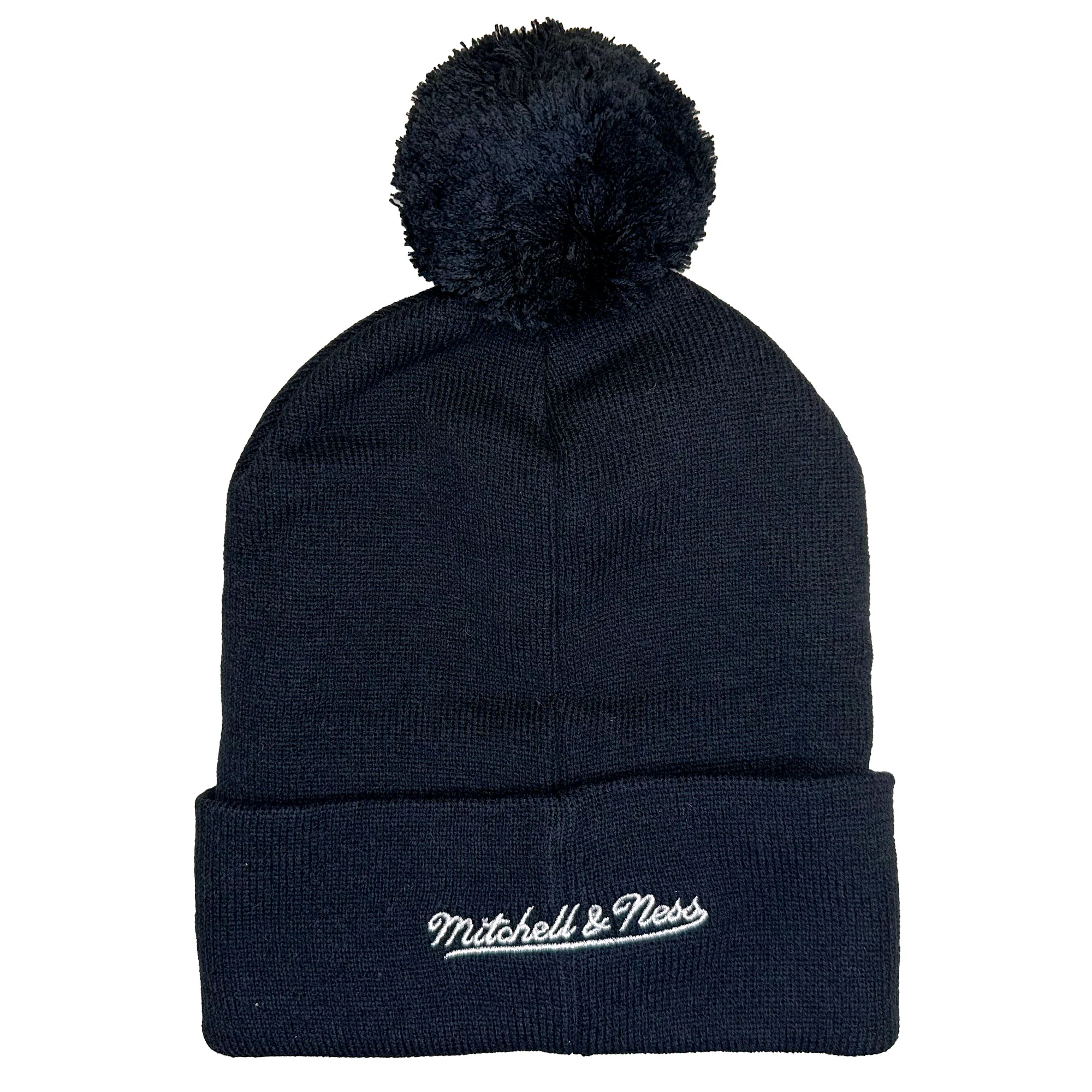 Edmonton Oilers Mitchell & Ness Negative Space Black Toque W/Pom - Image 2