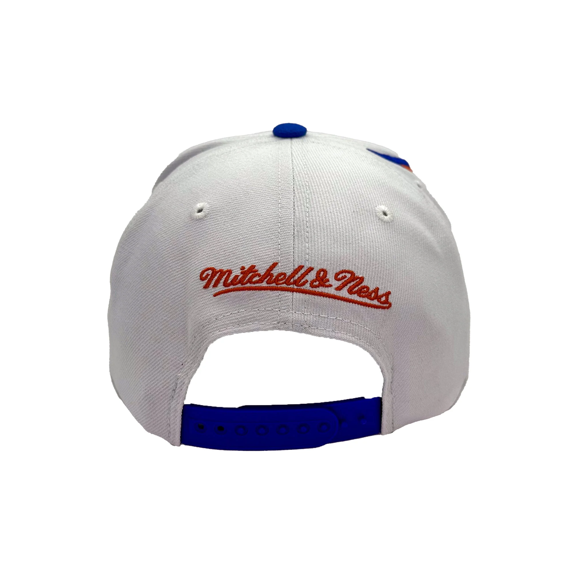 Edmonton Oilers Mitchell & Ness White & Blue Wave Runner Snapback Hat - Image 2