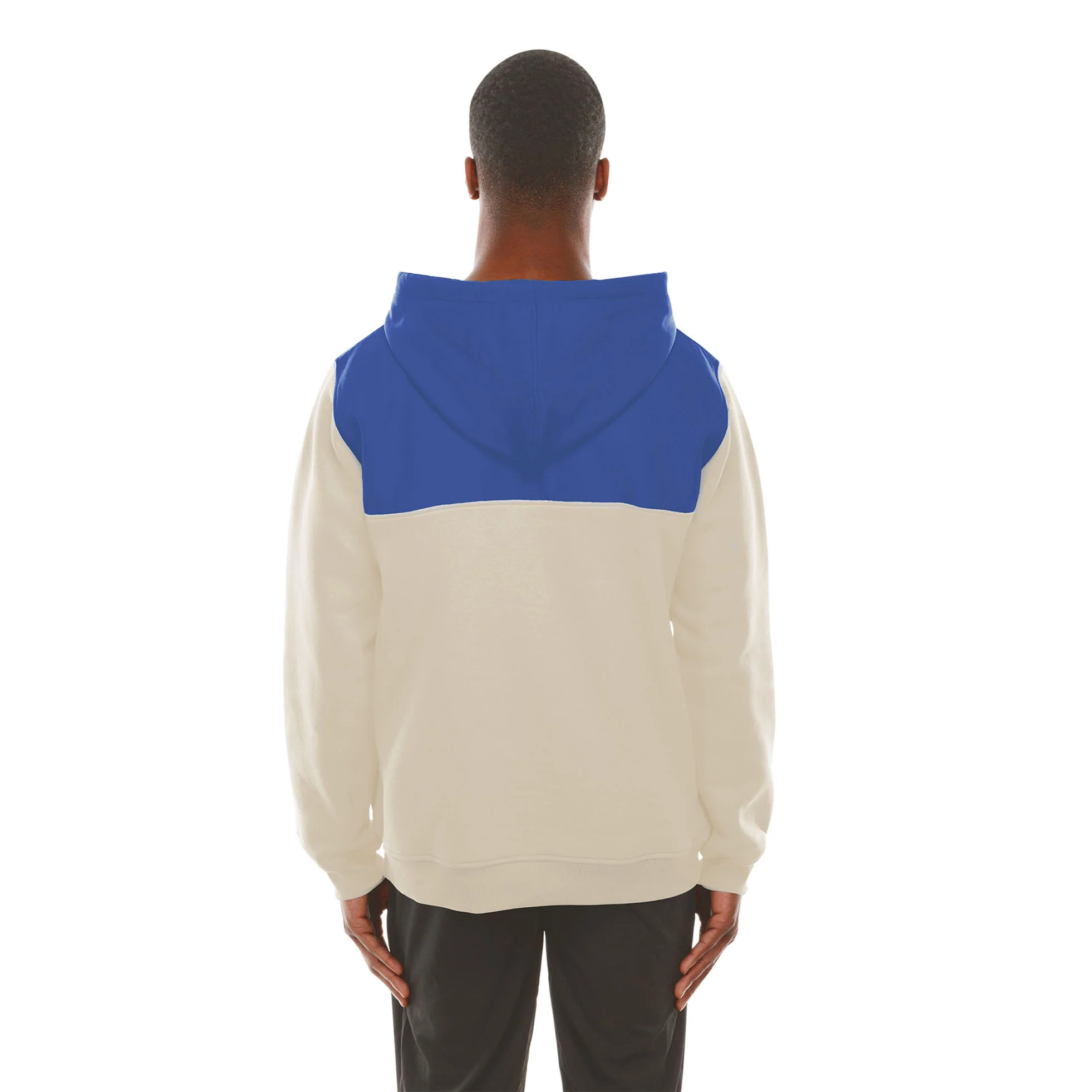 Edmonton Oilers New Era Alternate Logo Cream Hooded Half-Zip - Image 2