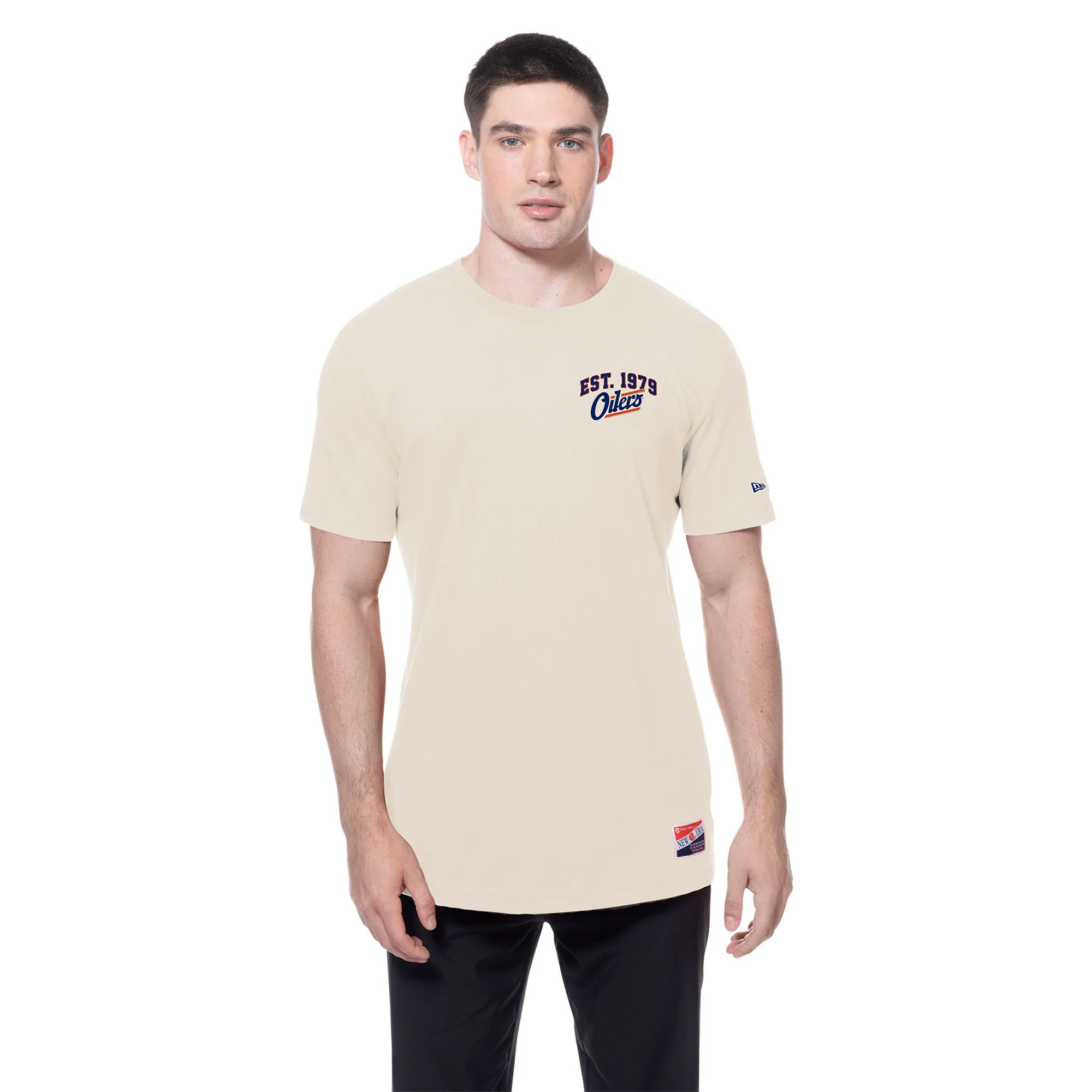 Edmonton Oilers New Era Alternate Logo Cream T-Shirt - Image 5