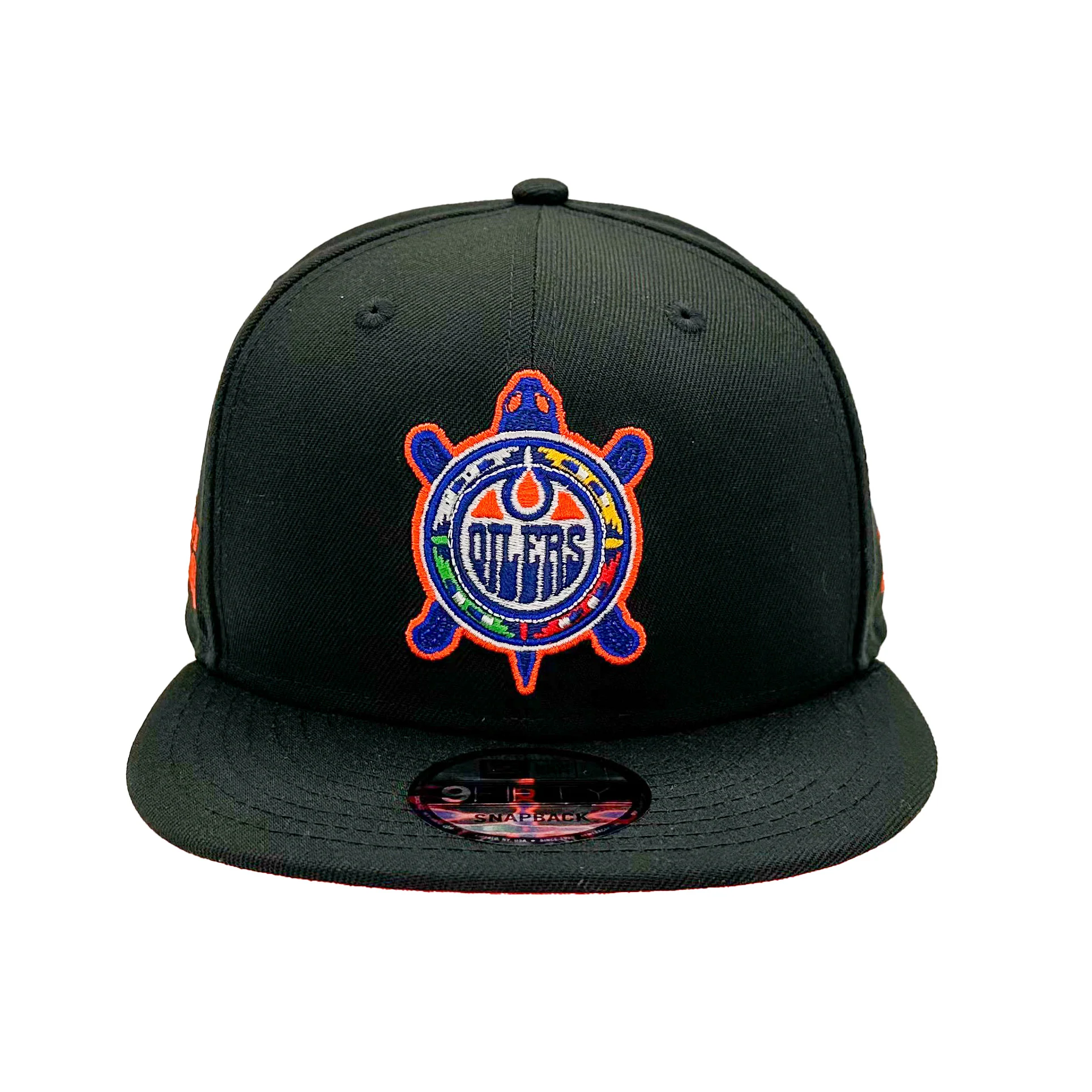 Edmonton Oilers New Era Black Turtle Island 9FIFTY Snapback Hat - Image 3