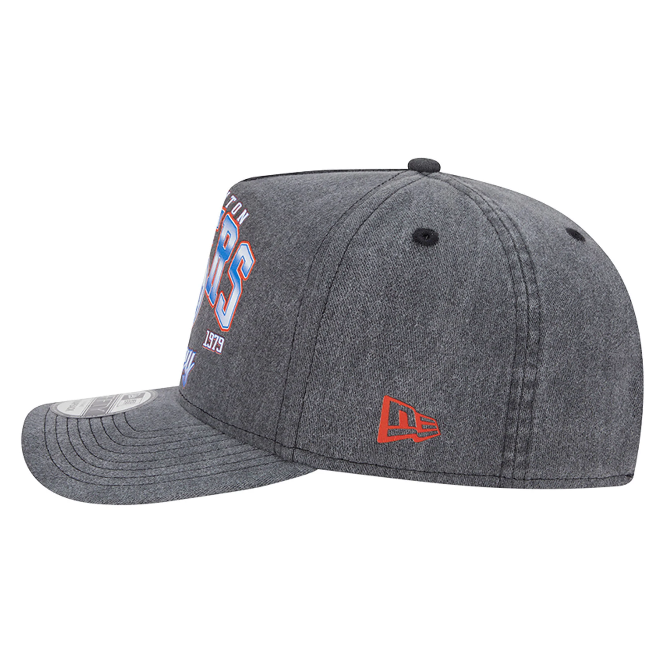 Edmonton Oilers New Era Black Washed GOLFER Snapback Hat - Image 5