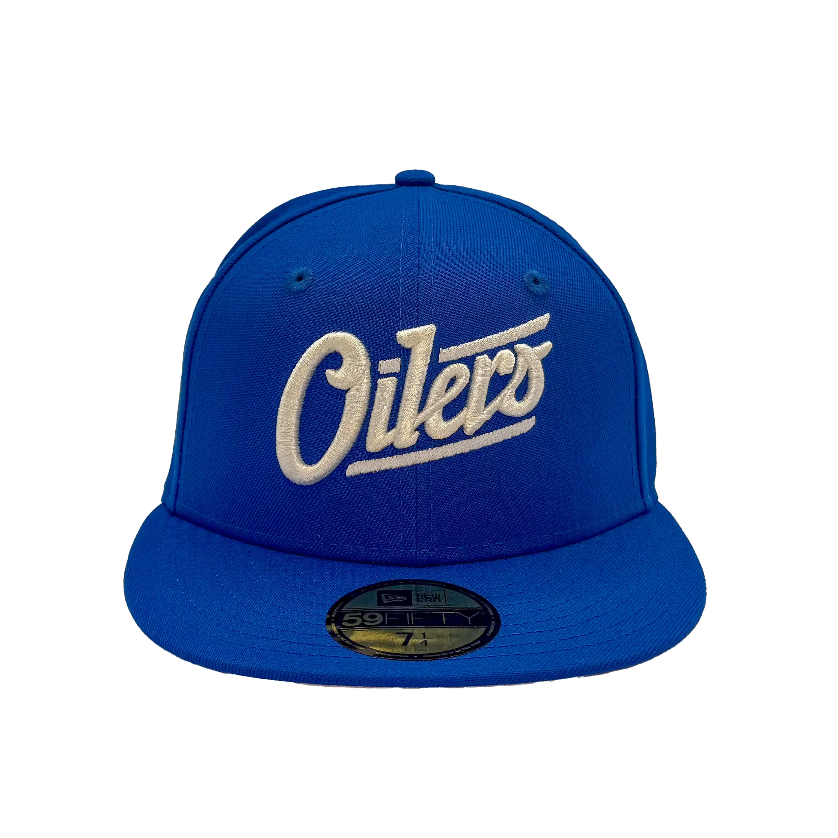 Edmonton Oilers New Era Blue 59FIFTY Alternate Logo Fitted Hat - White Logo - Image 3