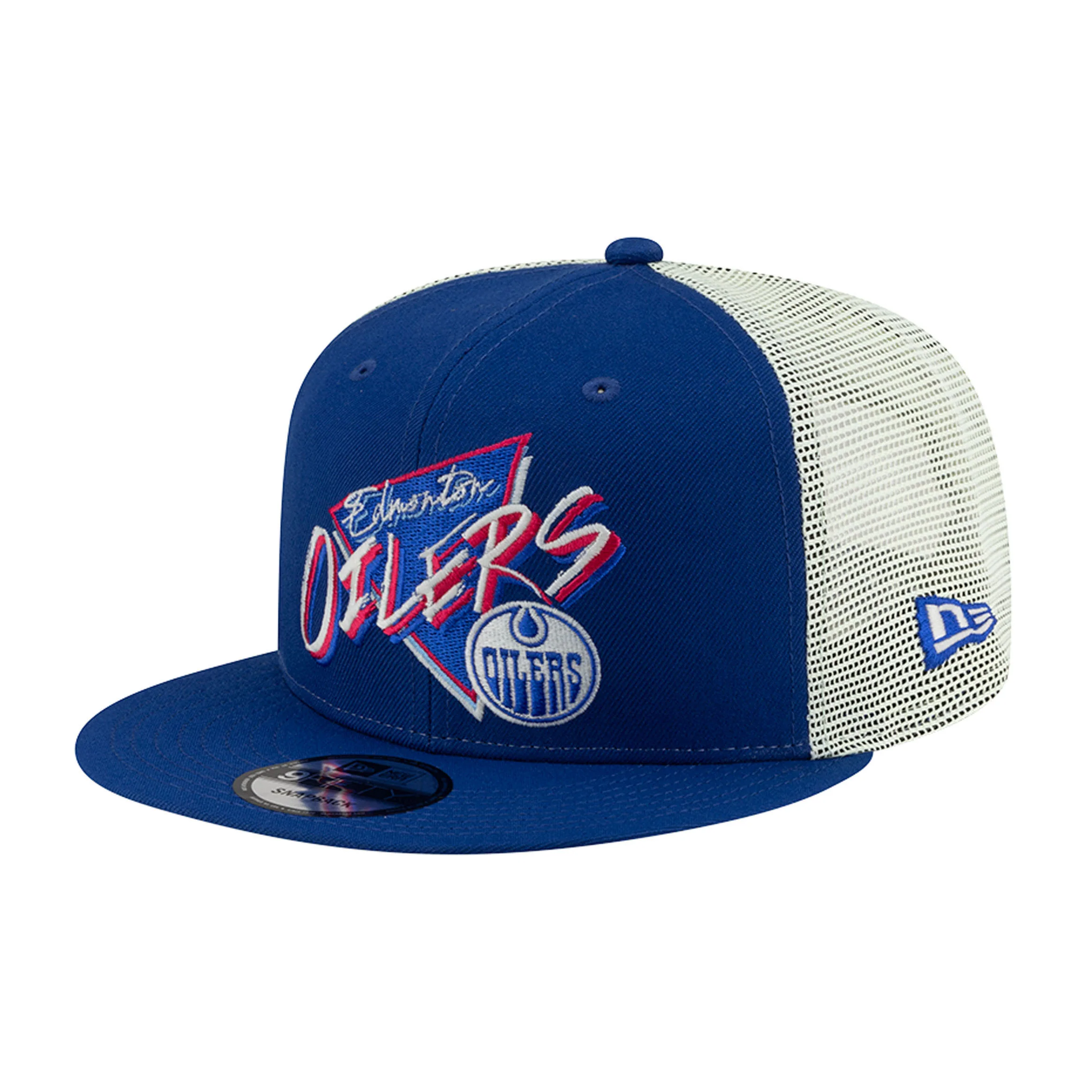 Edmonton Oilers New Era Blue 9FIFTY Trend Glow Graphic Mesh Snapback Hat