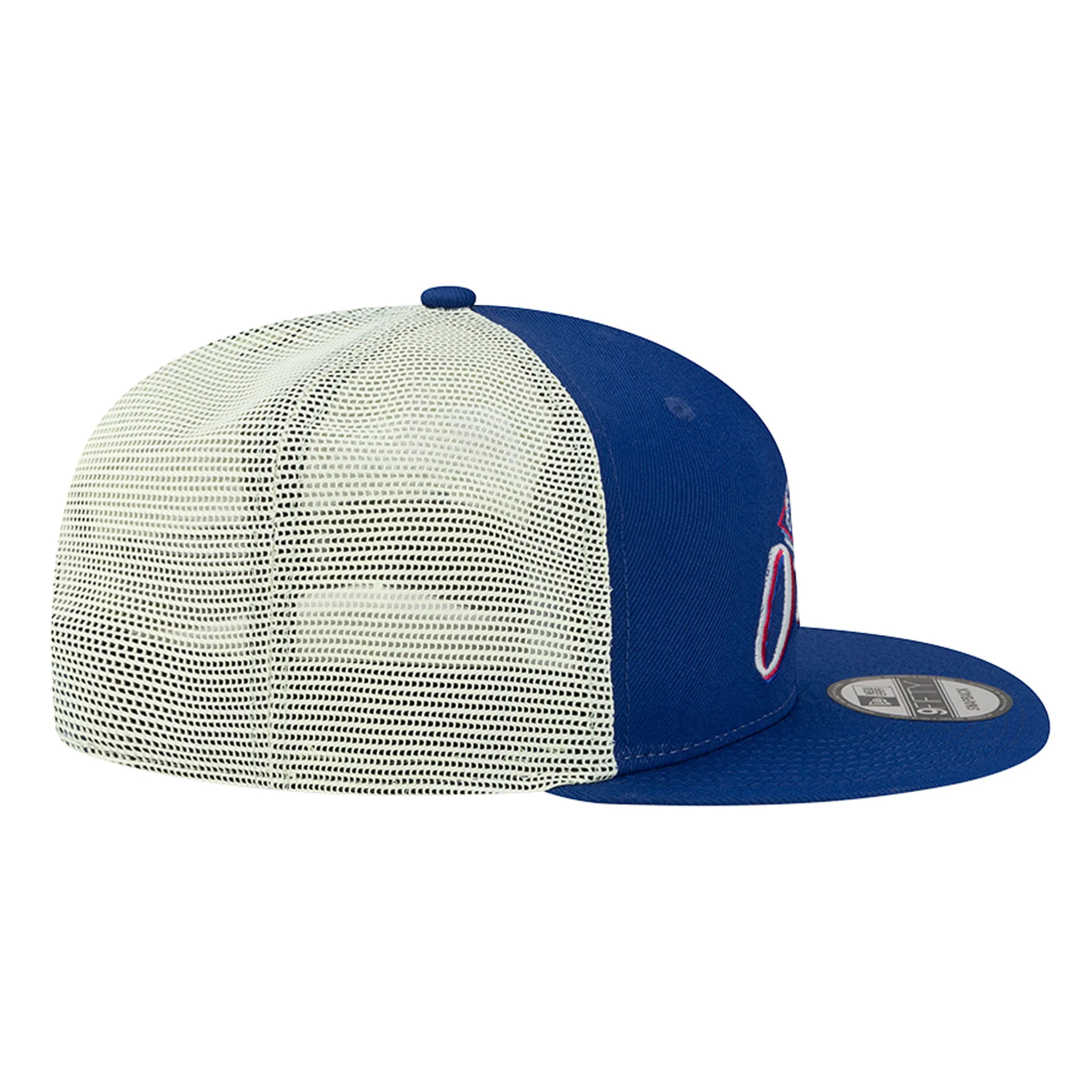 Edmonton Oilers New Era Blue 9FIFTY Trend Glow Graphic Mesh Snapback Hat - Image 6