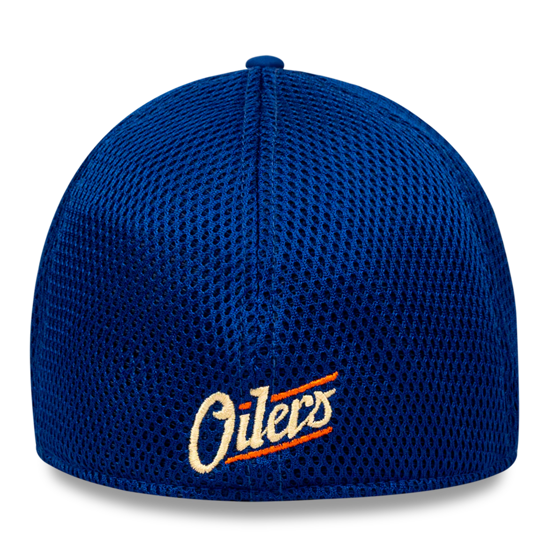 Edmonton Oilers New Era Blue Alternate Logo 39THIRTY Flex Hat - Image 2