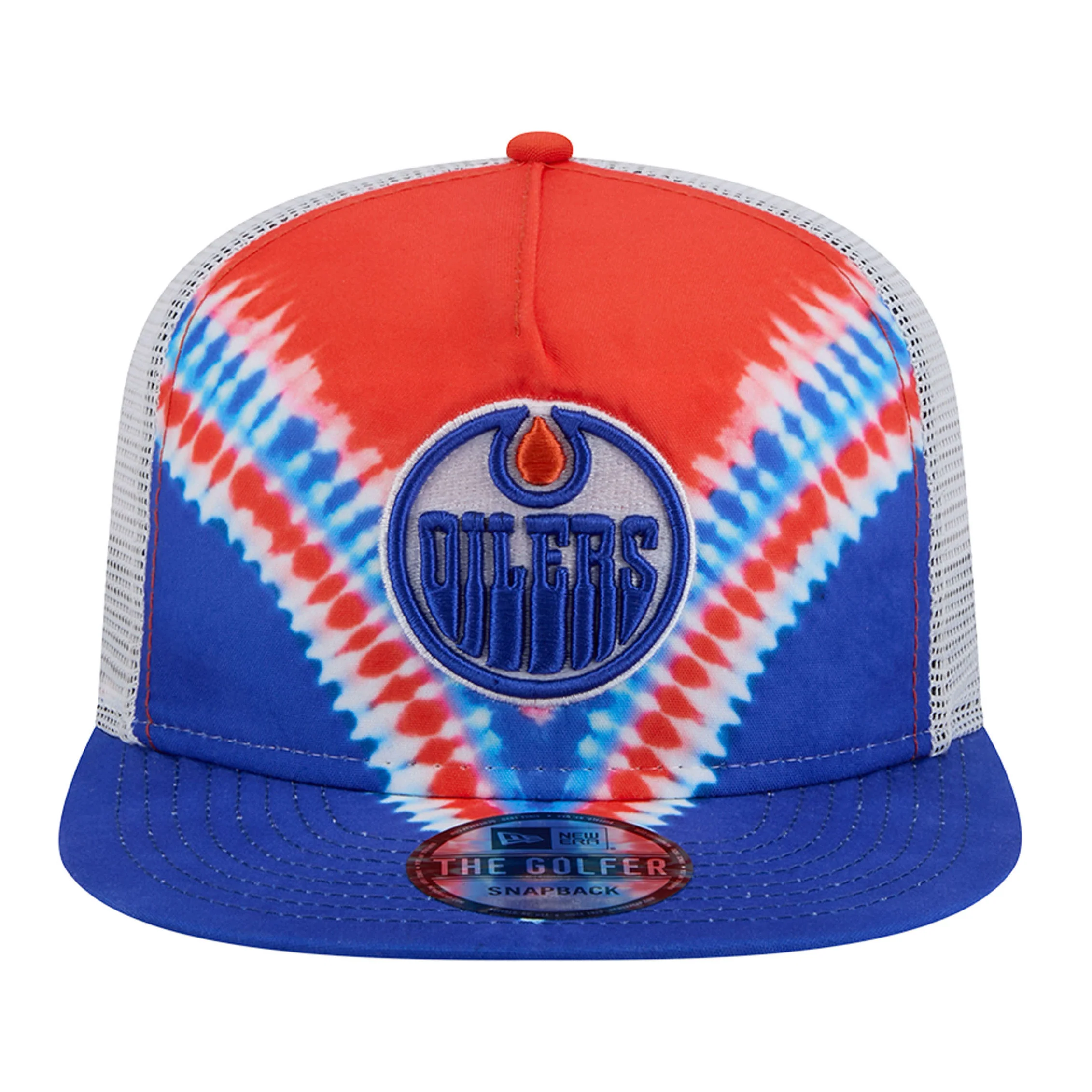 Edmonton Oilers New Era Blue Dye GOLFER Snapback Hat - Image 4